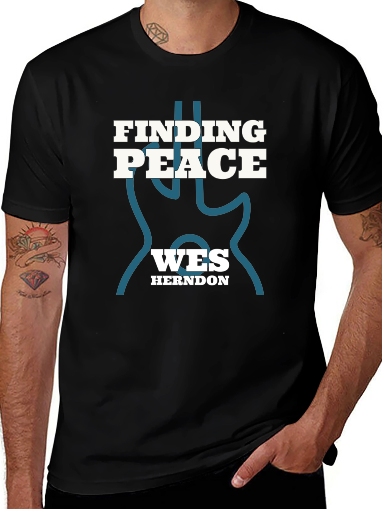 Finding Peace Wes Herndon Black Tee