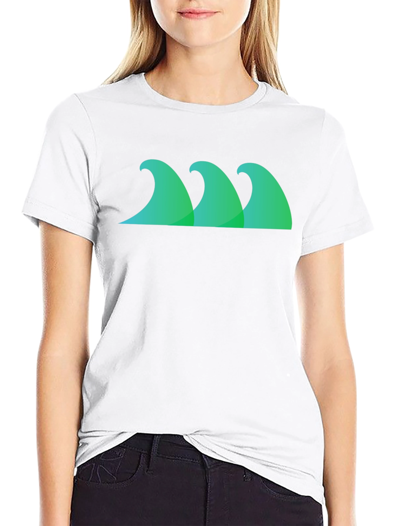 Wave Graphic Black T-Shirt