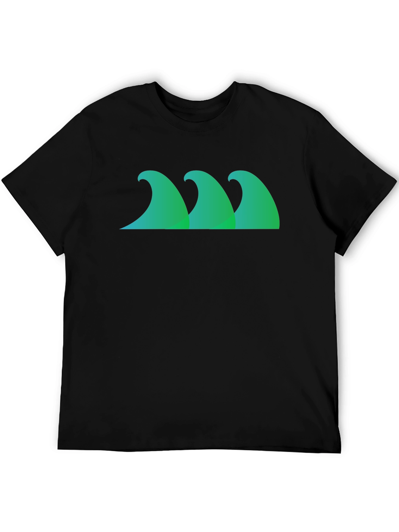 Wave Graphic Black T-Shirt