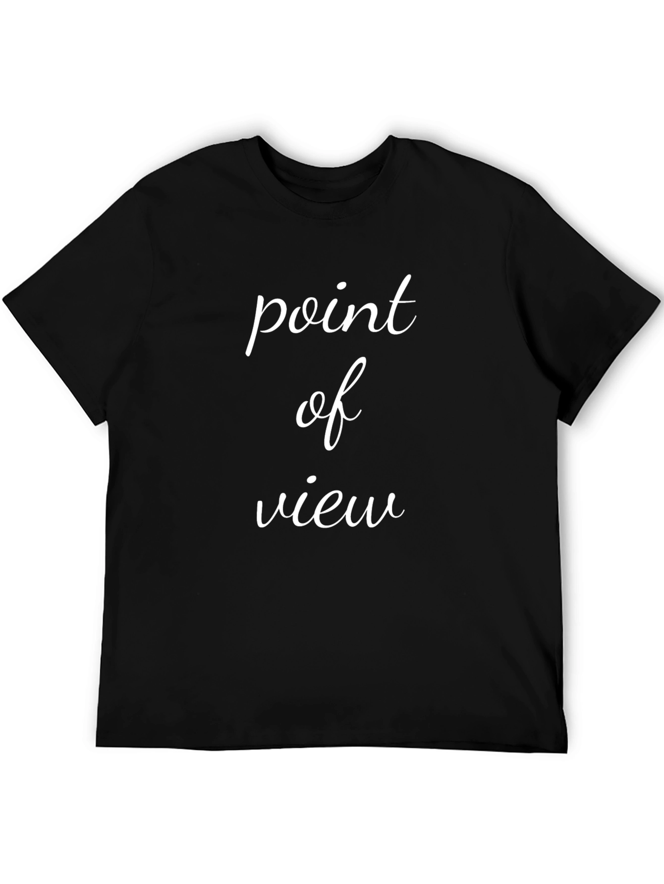 Point of View Graphic Tee - Black Cotton T-Shirt