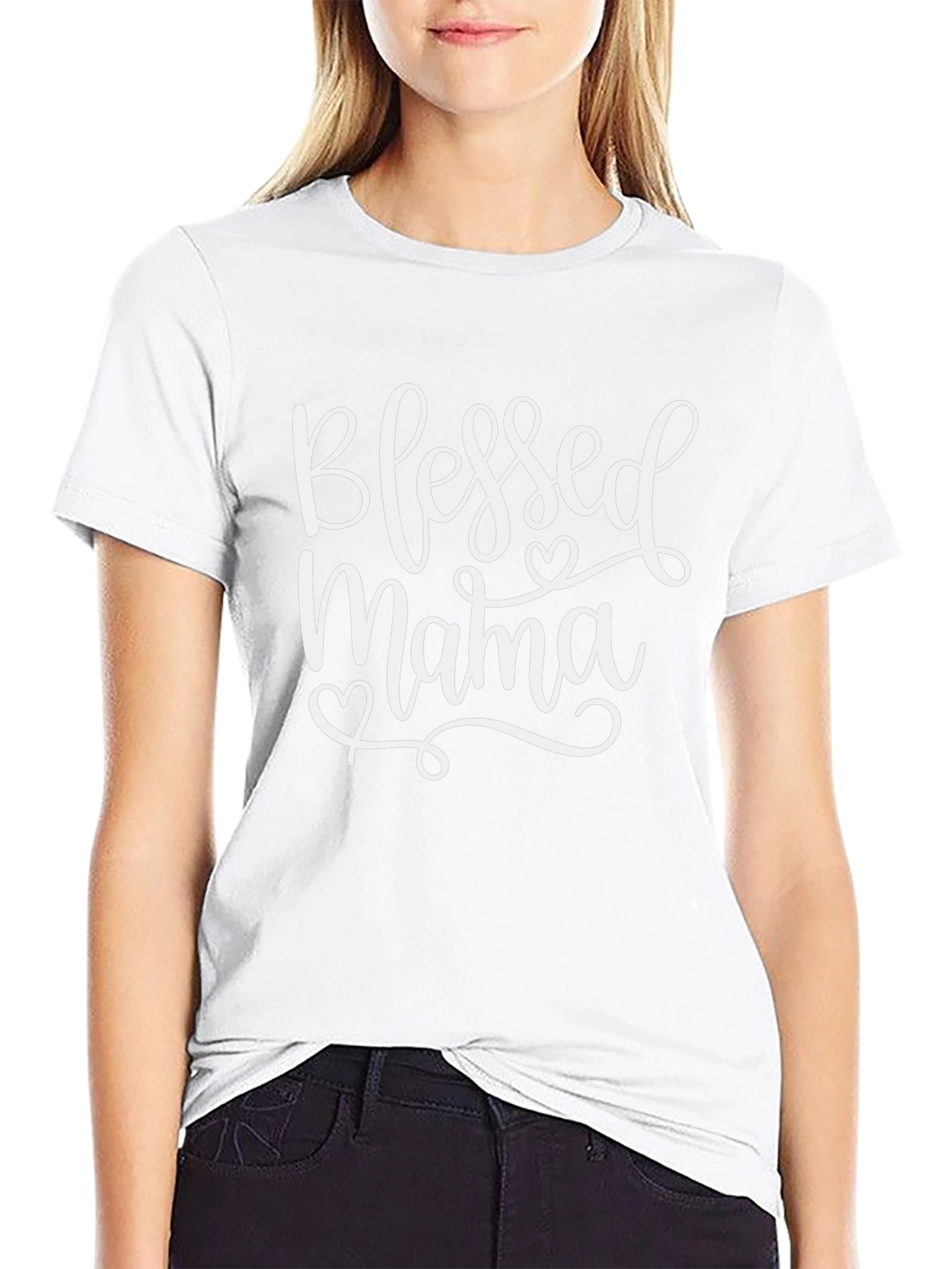 Blessed Mama Graphic Tee - Cute Mom Shirt