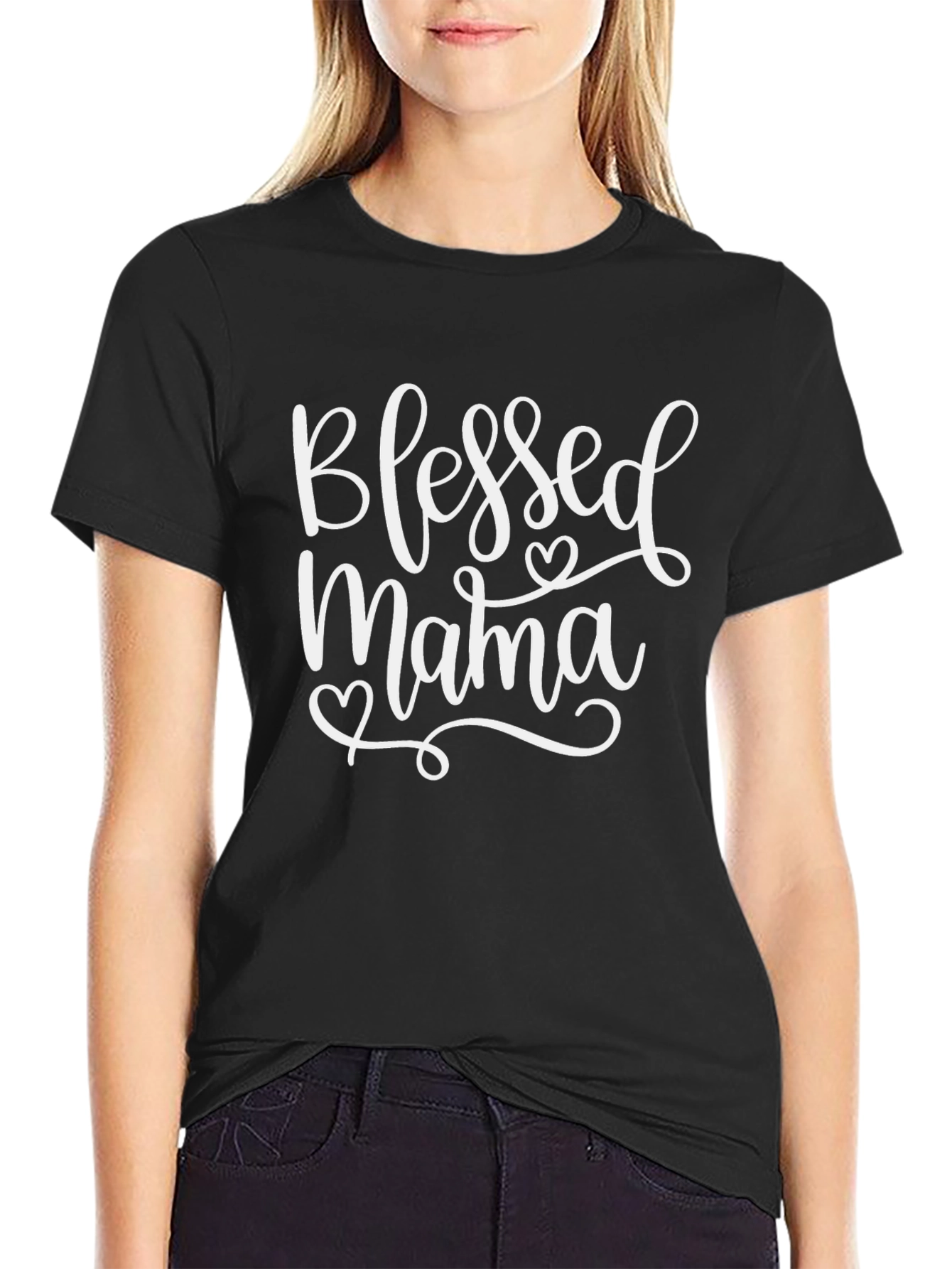 Blessed Mama Graphic Tee - Cute Mom Shirt