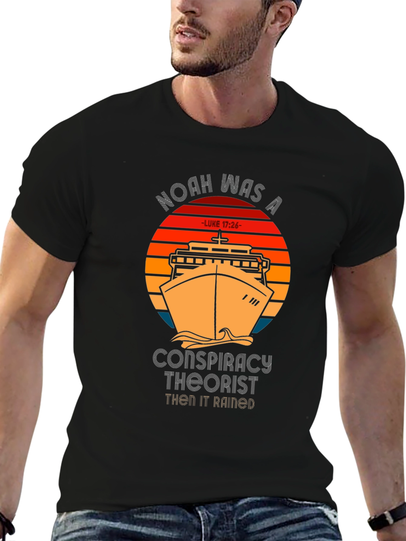 Noah Conspiracy Theorist T-Shirt - Mens Black Tee