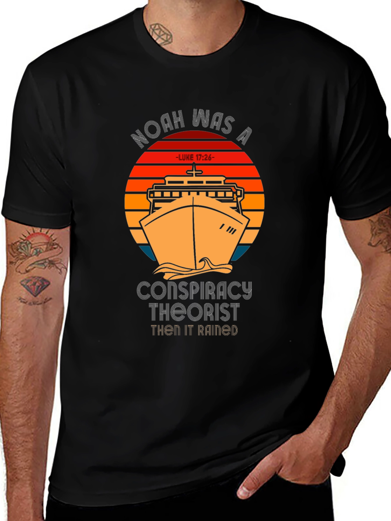 Noah Conspiracy Theorist T-Shirt - Mens Black Tee