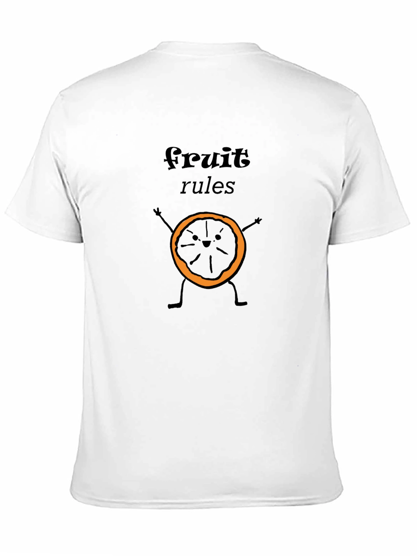 Fruit Rules Graphic T-Shirt - Black Crew Neck Tee