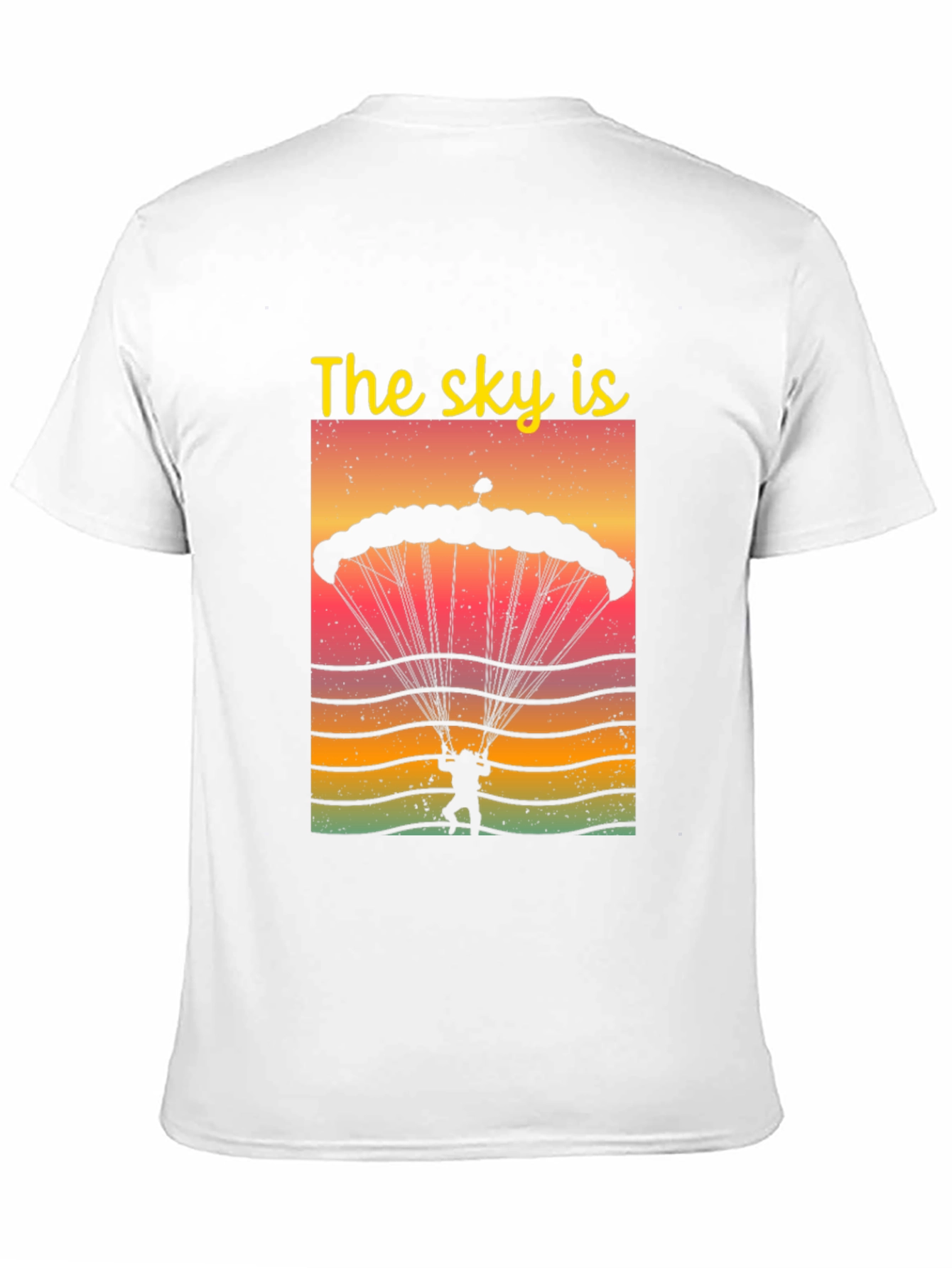 Skydiving Parachute Graphic Tee - The Sky Is