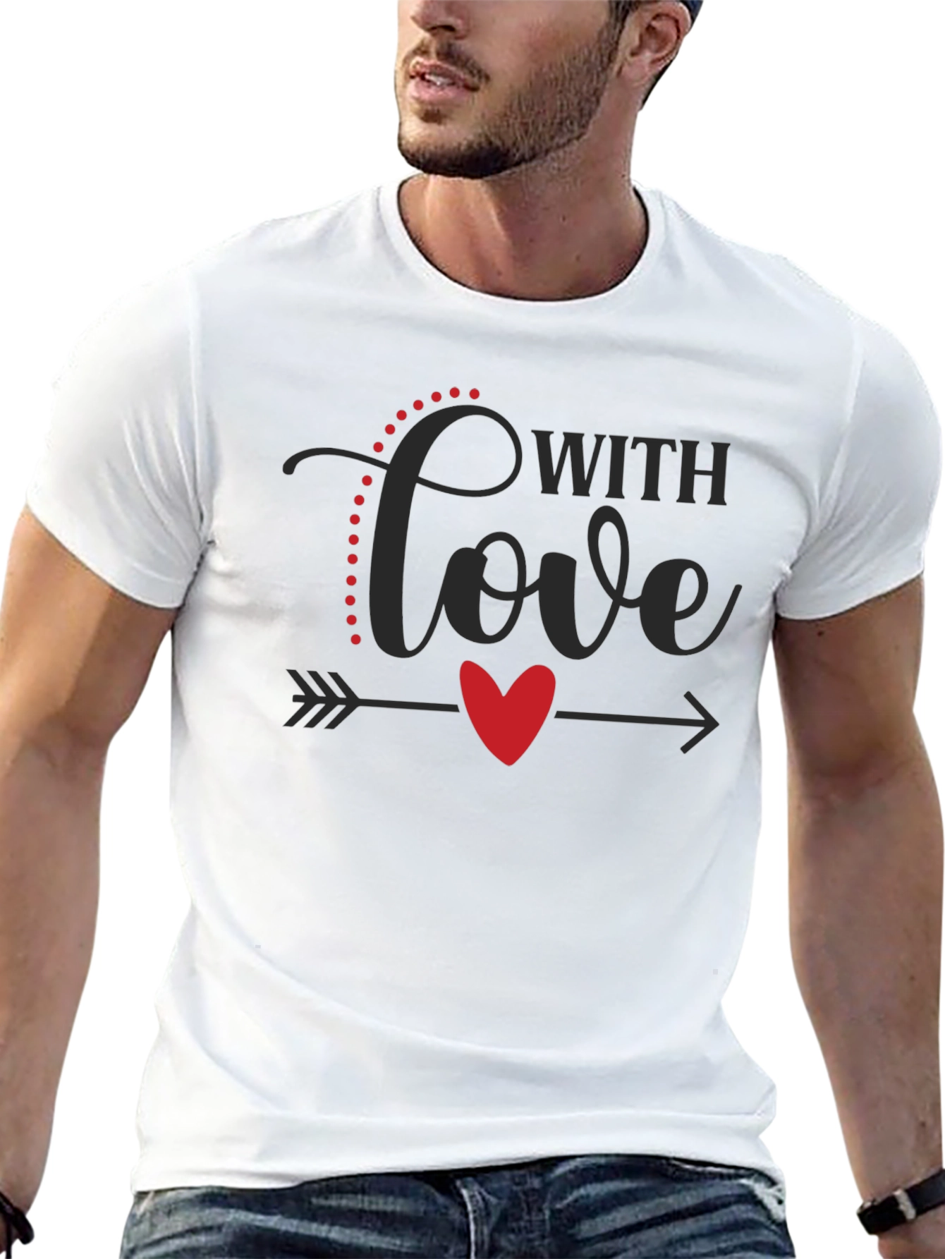 With Love Graphic Tee - Valentines Day Shirt