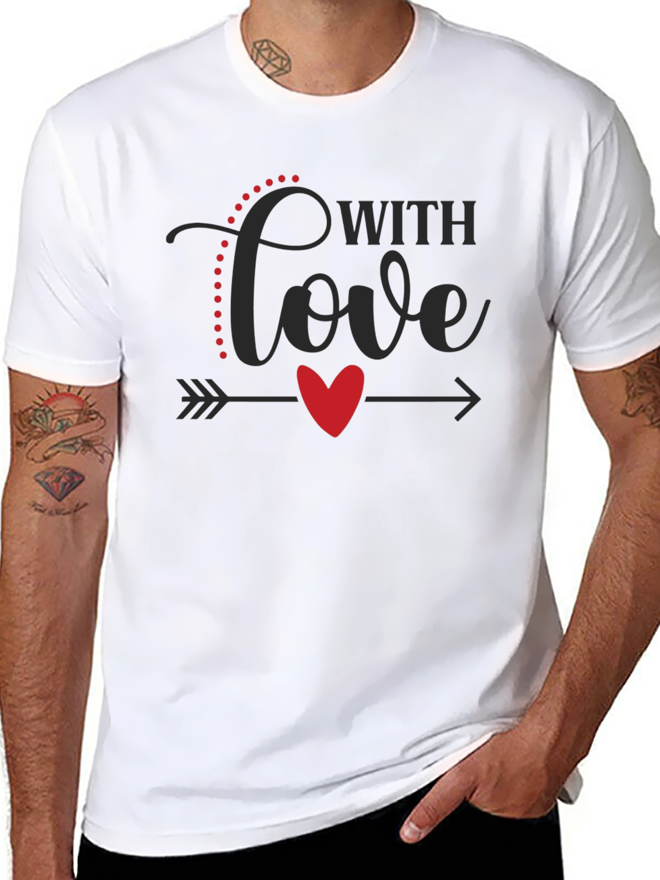 With Love Graphic Tee - Valentines Day Shirt