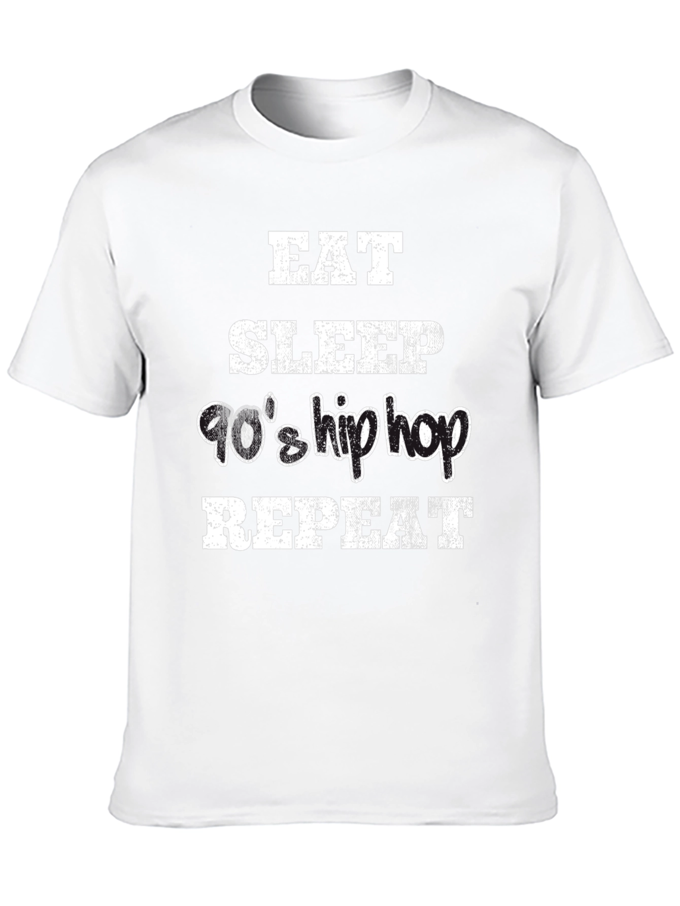 Eat Sleep 90s Hip Hop Repeat Black T-Shirt