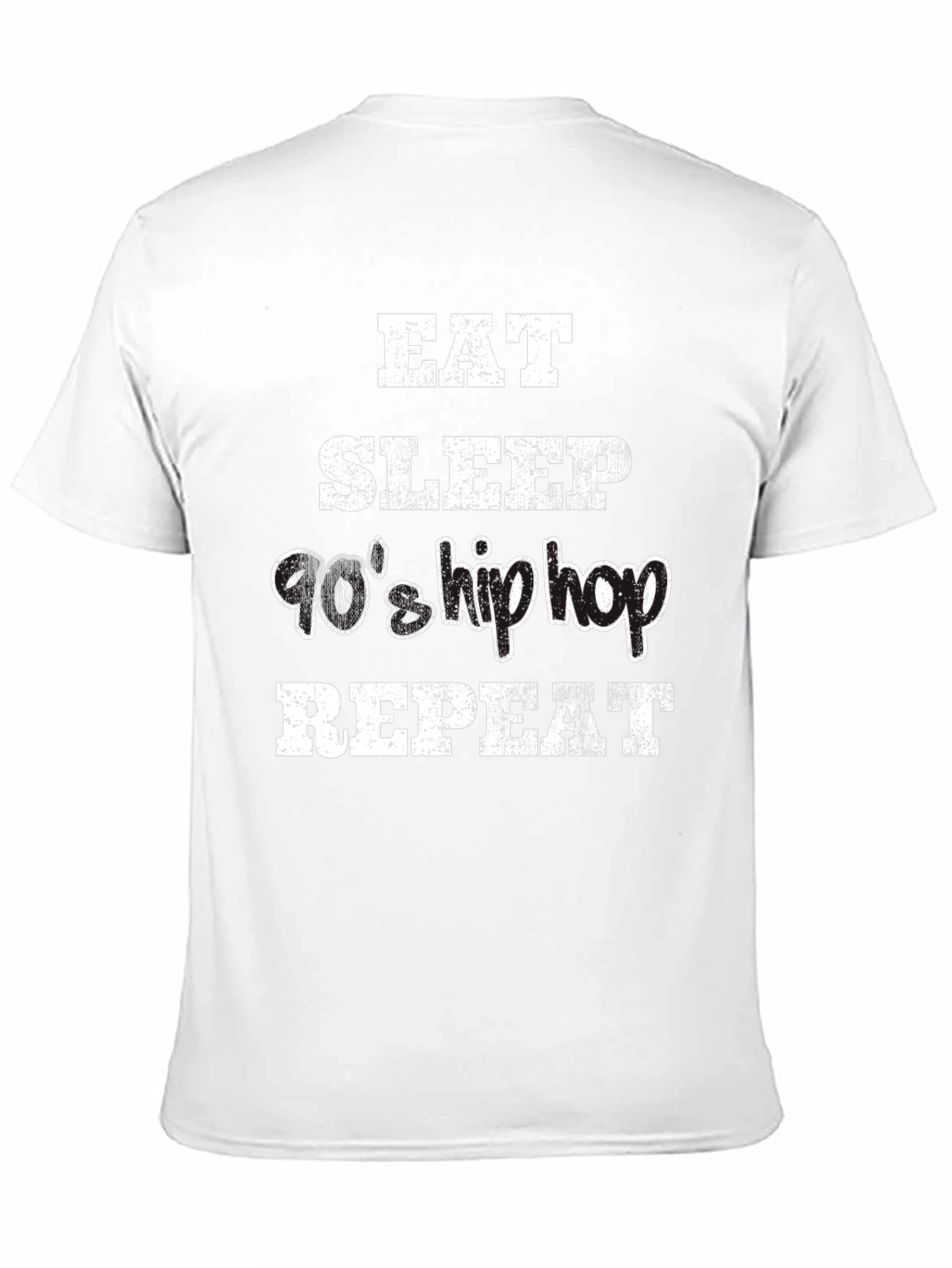Eat Sleep 90s Hip Hop Repeat Black T-Shirt