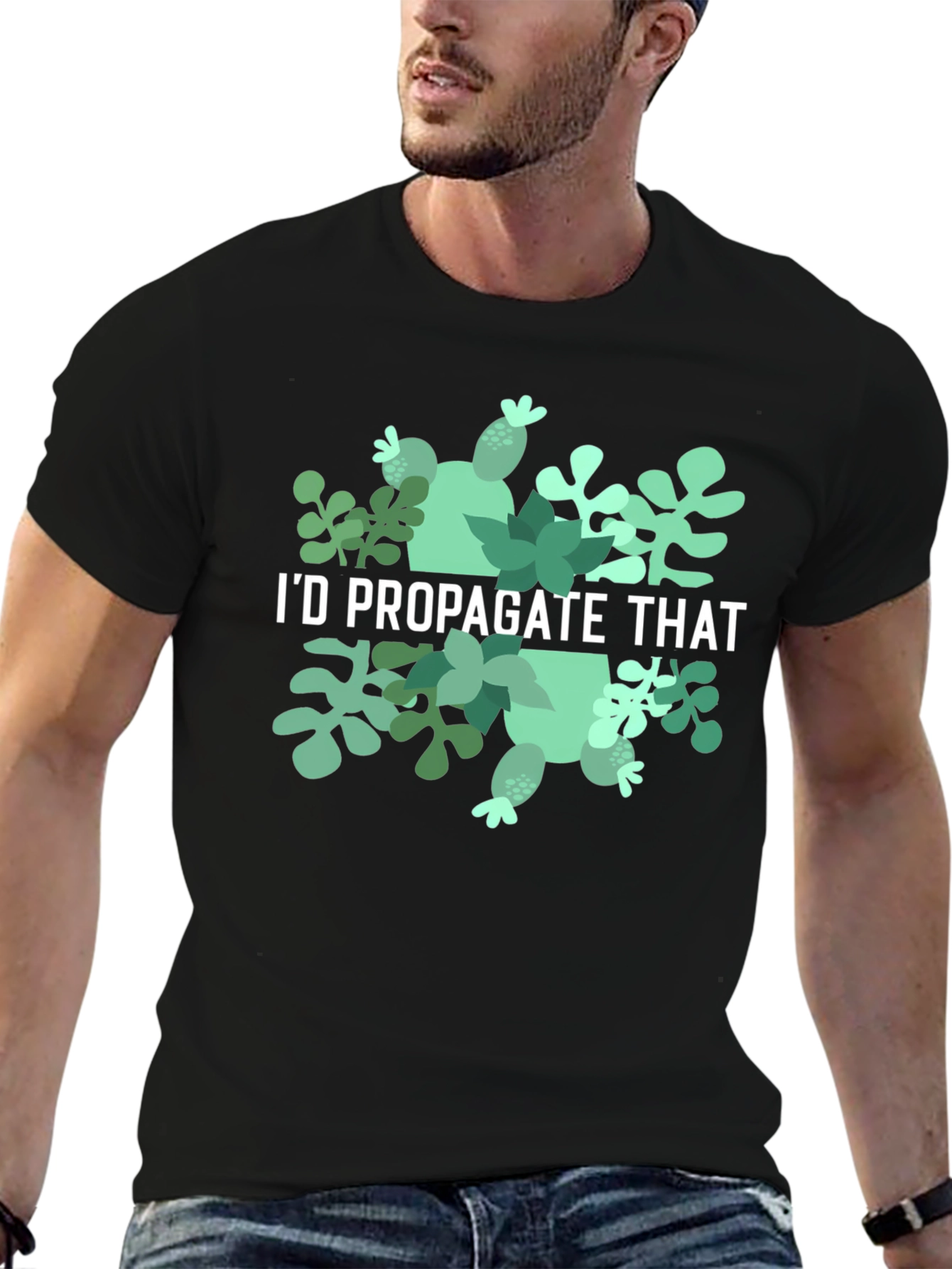 Id Propagate That Black Graphic Tee