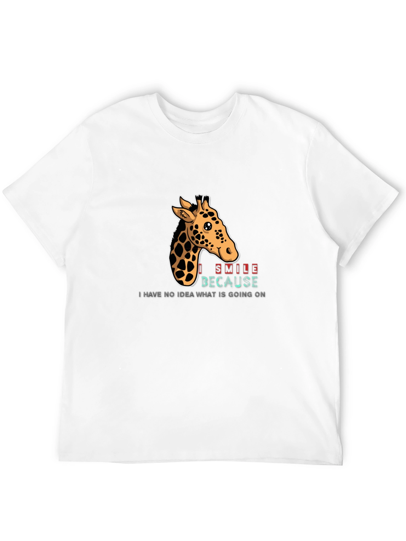 Giraffe Smile Graphic Tee - Black T-Shirt