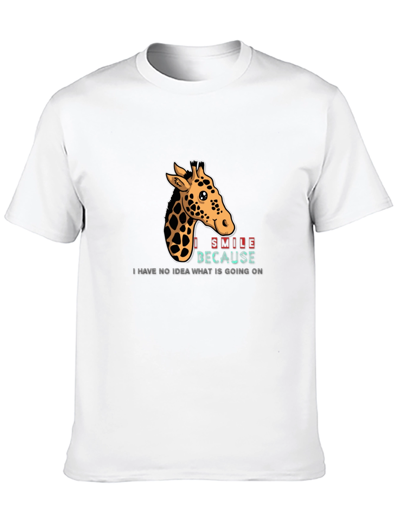 Giraffe Smile Graphic Tee - Black T-Shirt