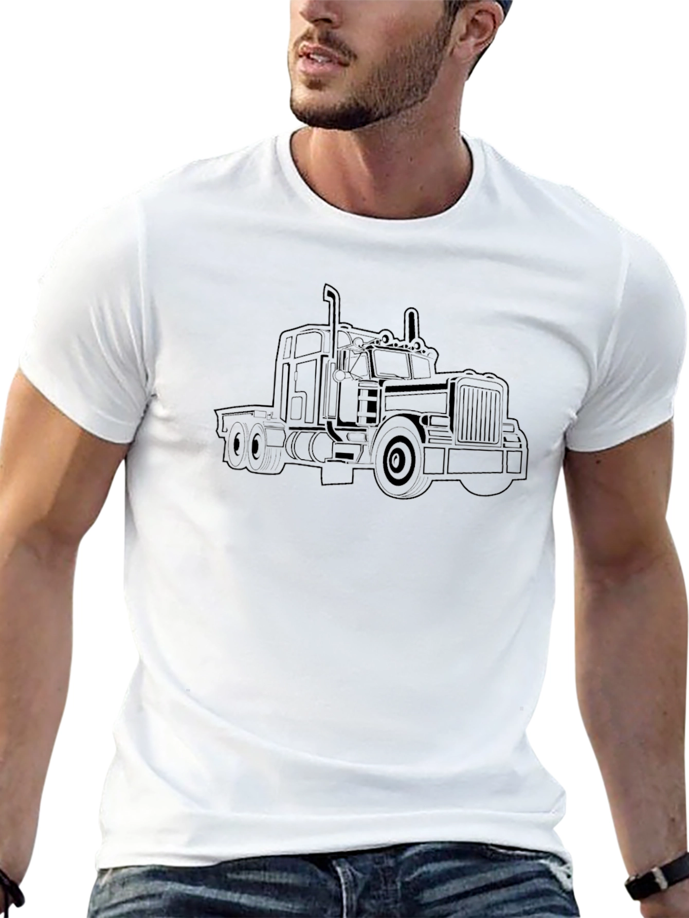 Black Truck Graphic Tee - Bold & Classic