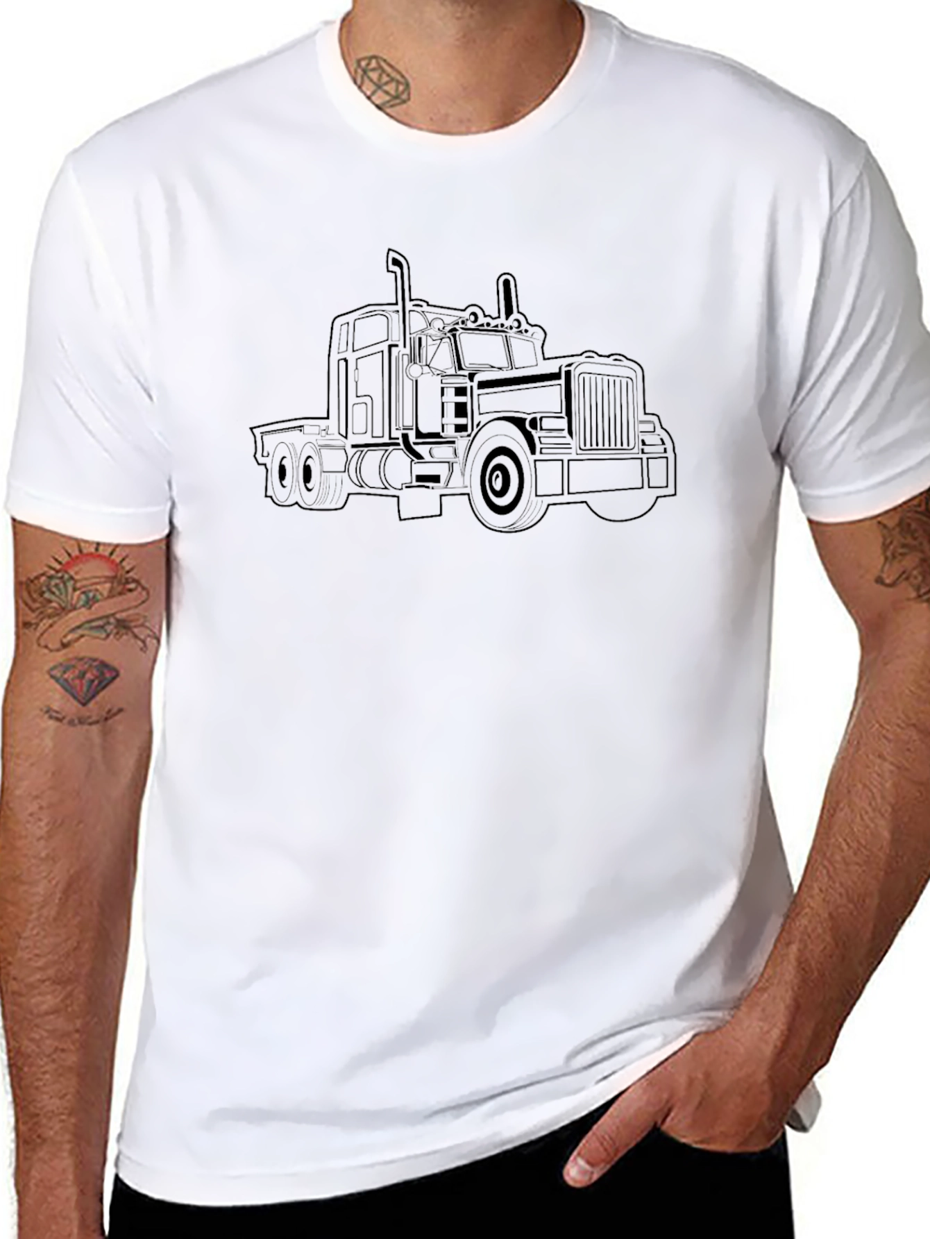 Black Truck Graphic Tee - Bold & Classic