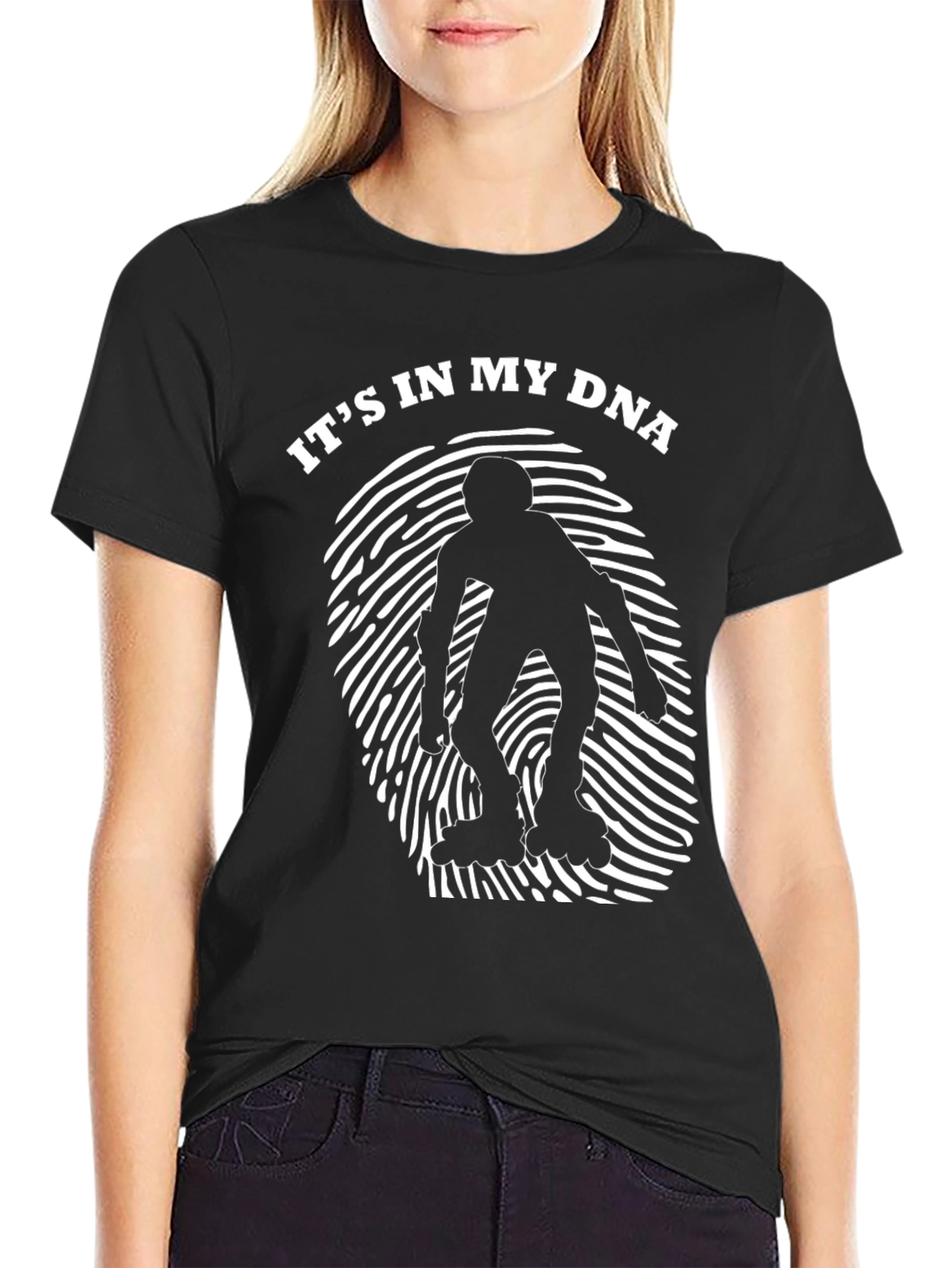 Roller Skating DNA T-Shirt - Black