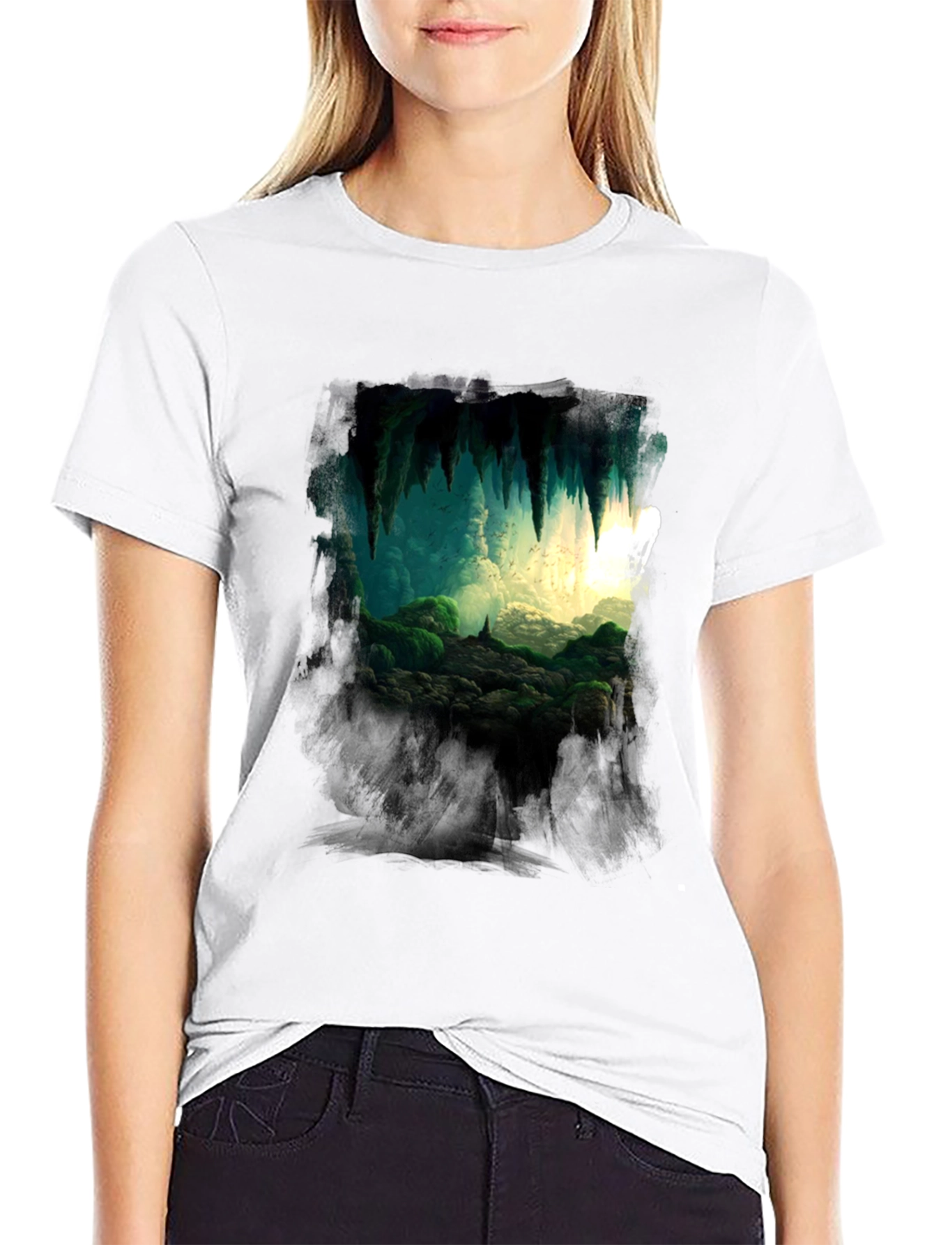 Cave Entrance Graphic Tee - Nature Scene