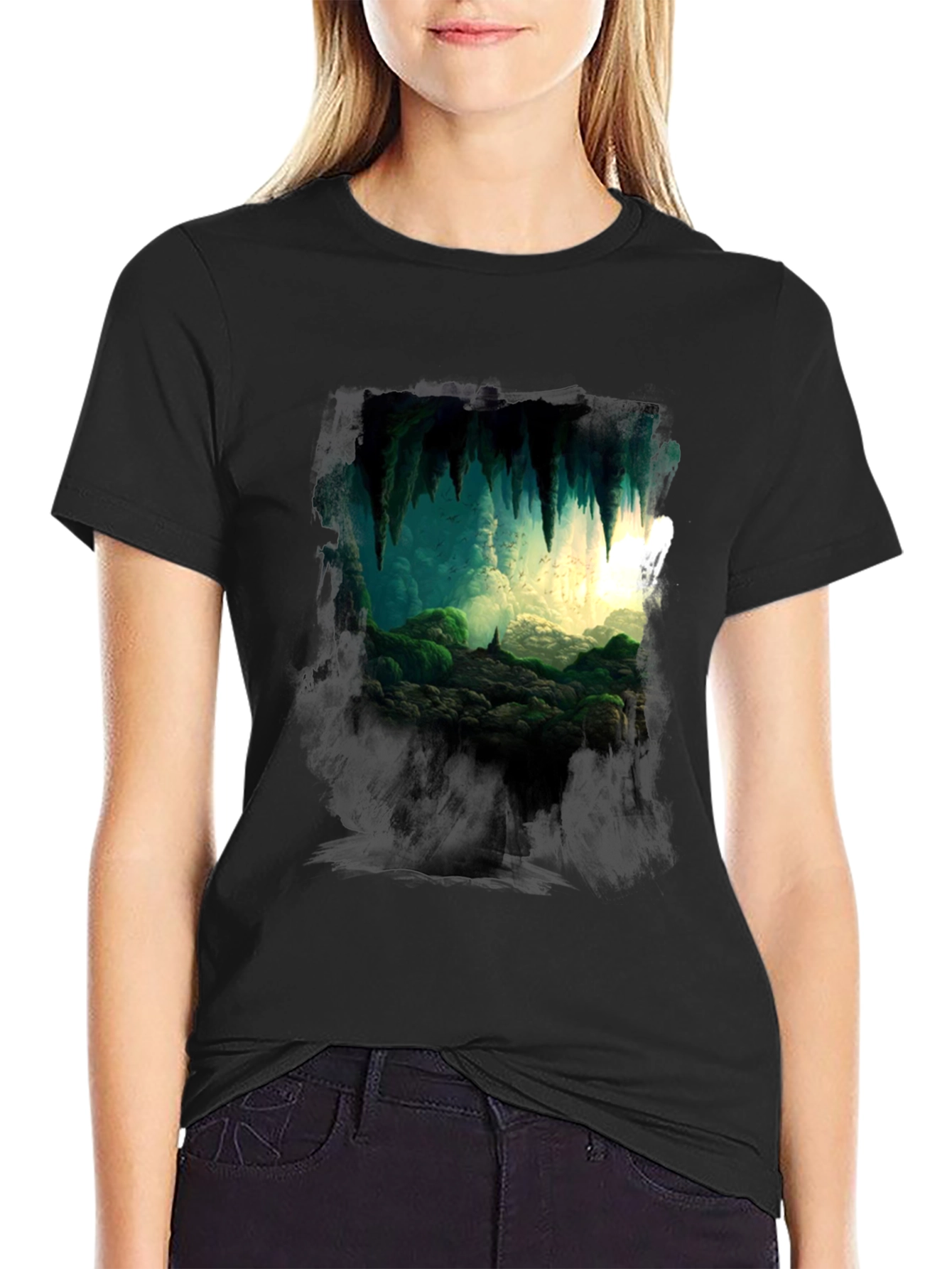 Cave Entrance Graphic Tee - Nature Scene