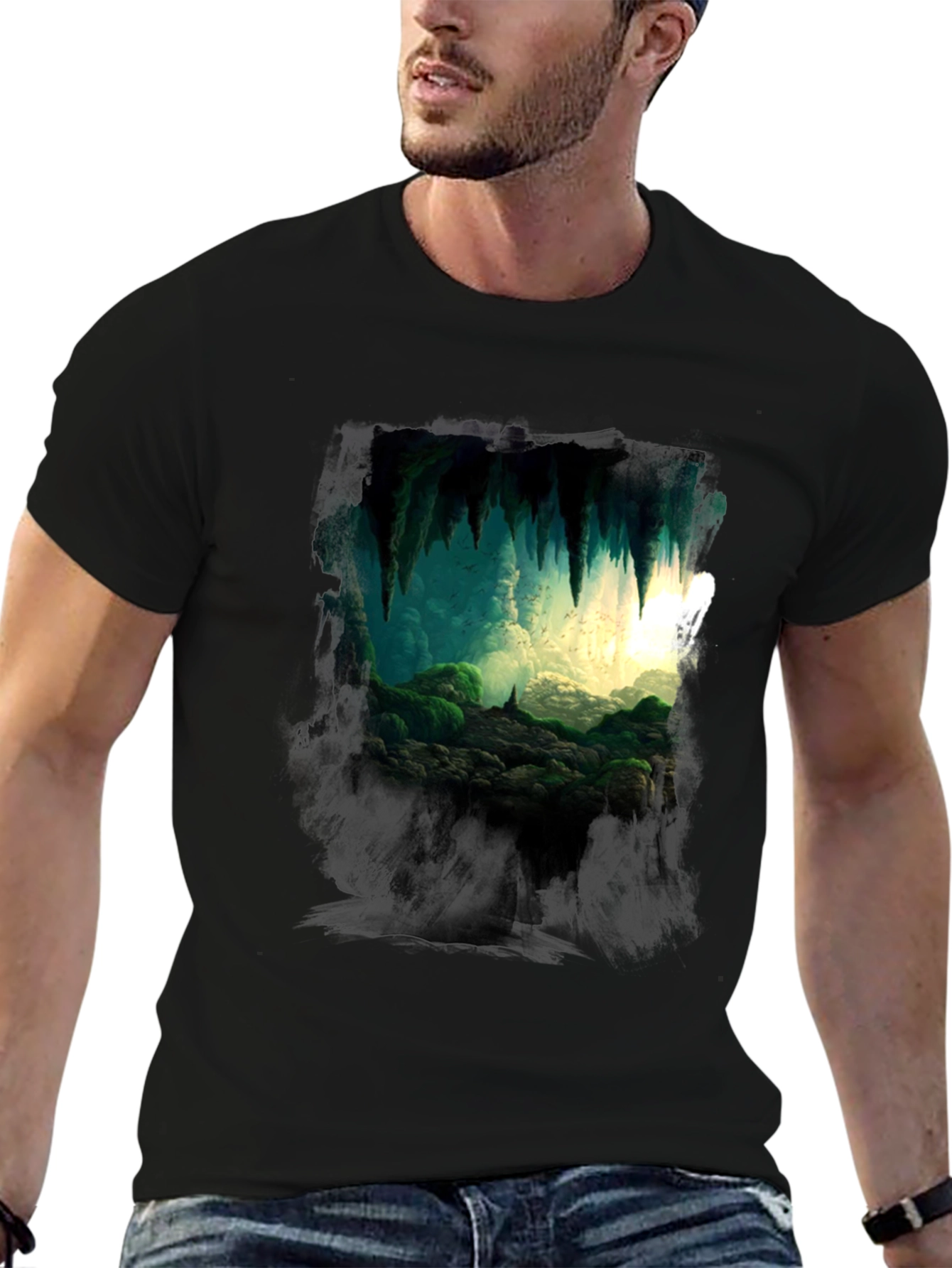 Cave Entrance Graphic Tee - Nature Scene