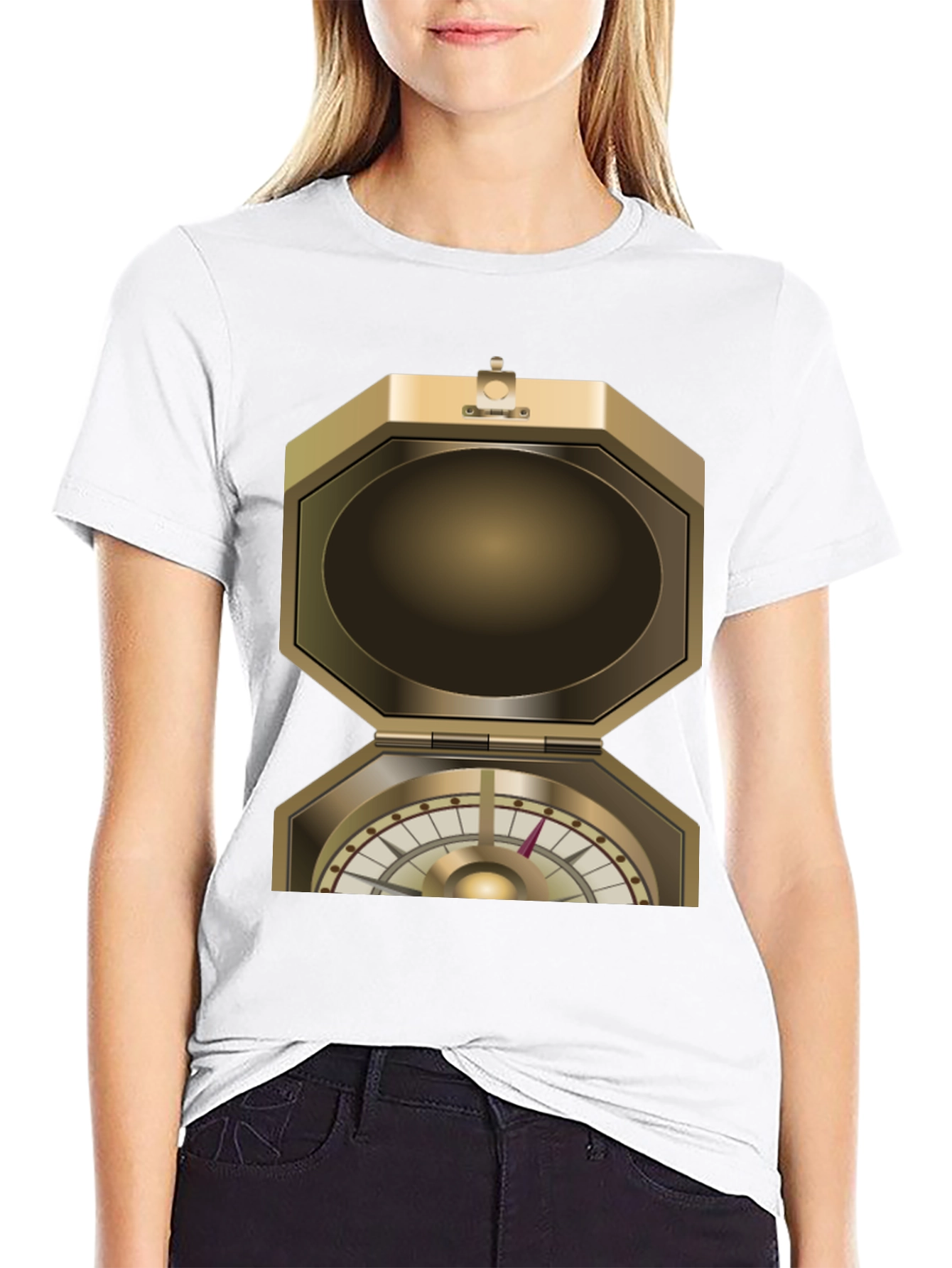 Novelty Compass Graphic T-Shirt