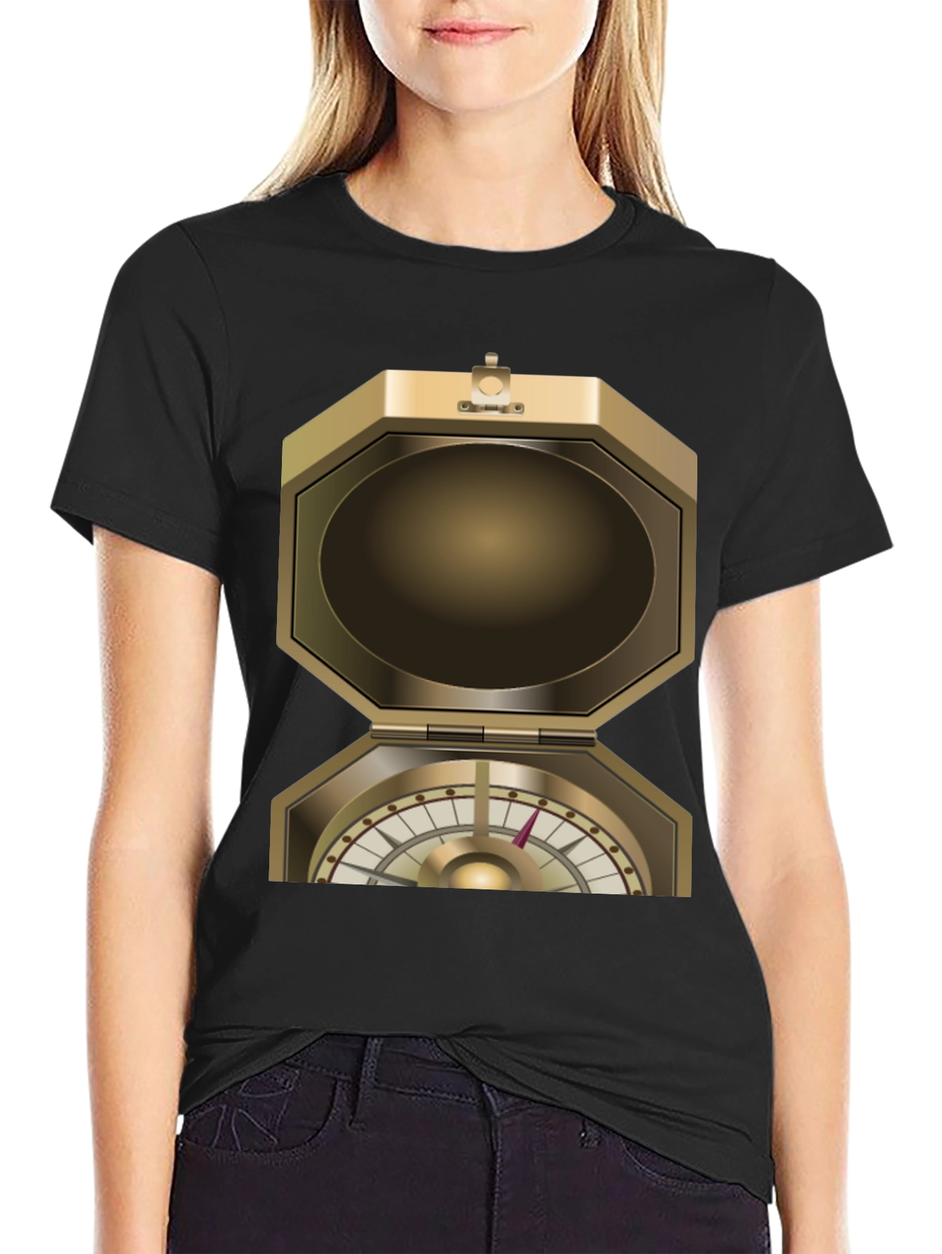 Novelty Compass Graphic T-Shirt