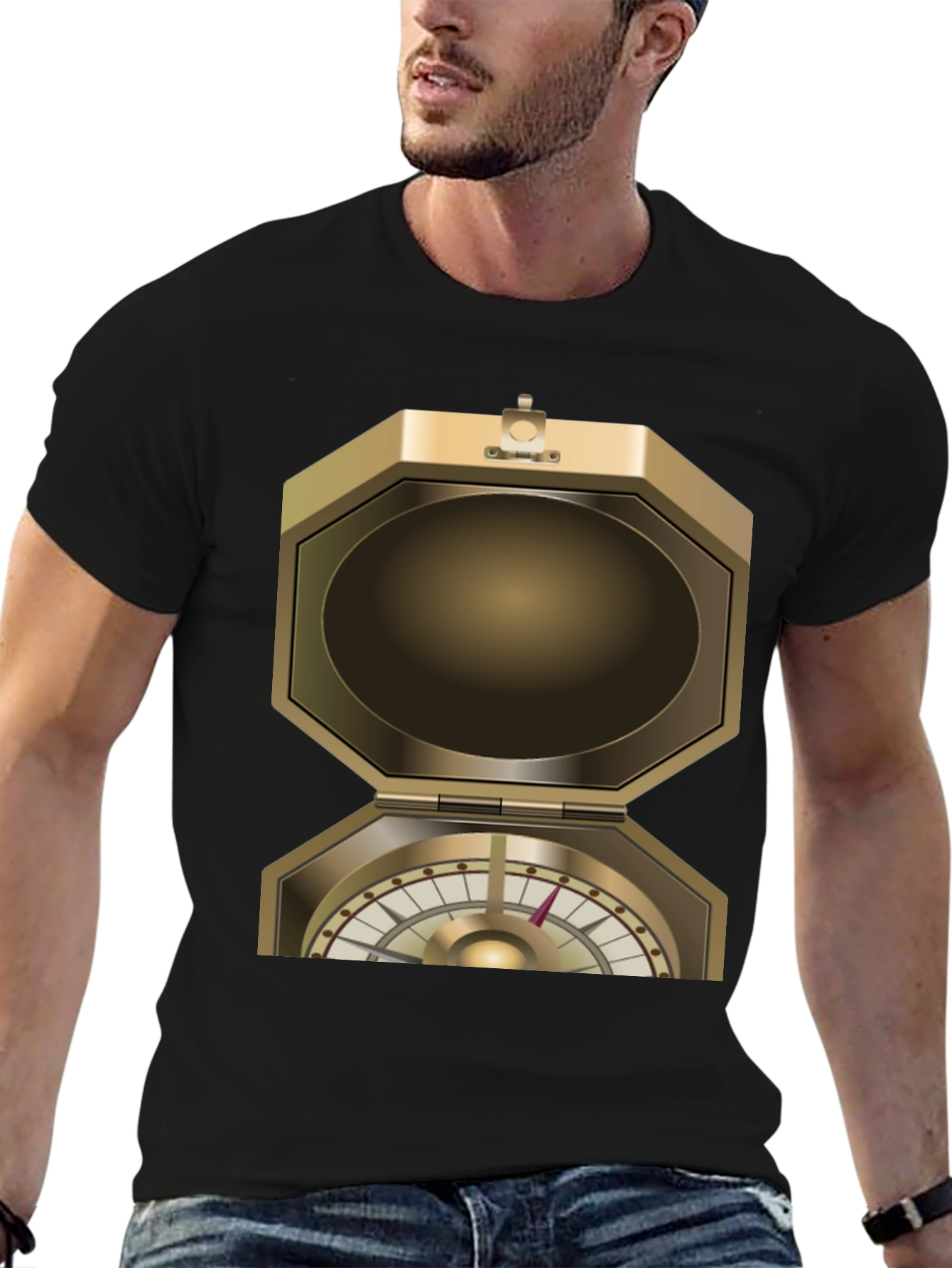 Novelty Compass Graphic T-Shirt