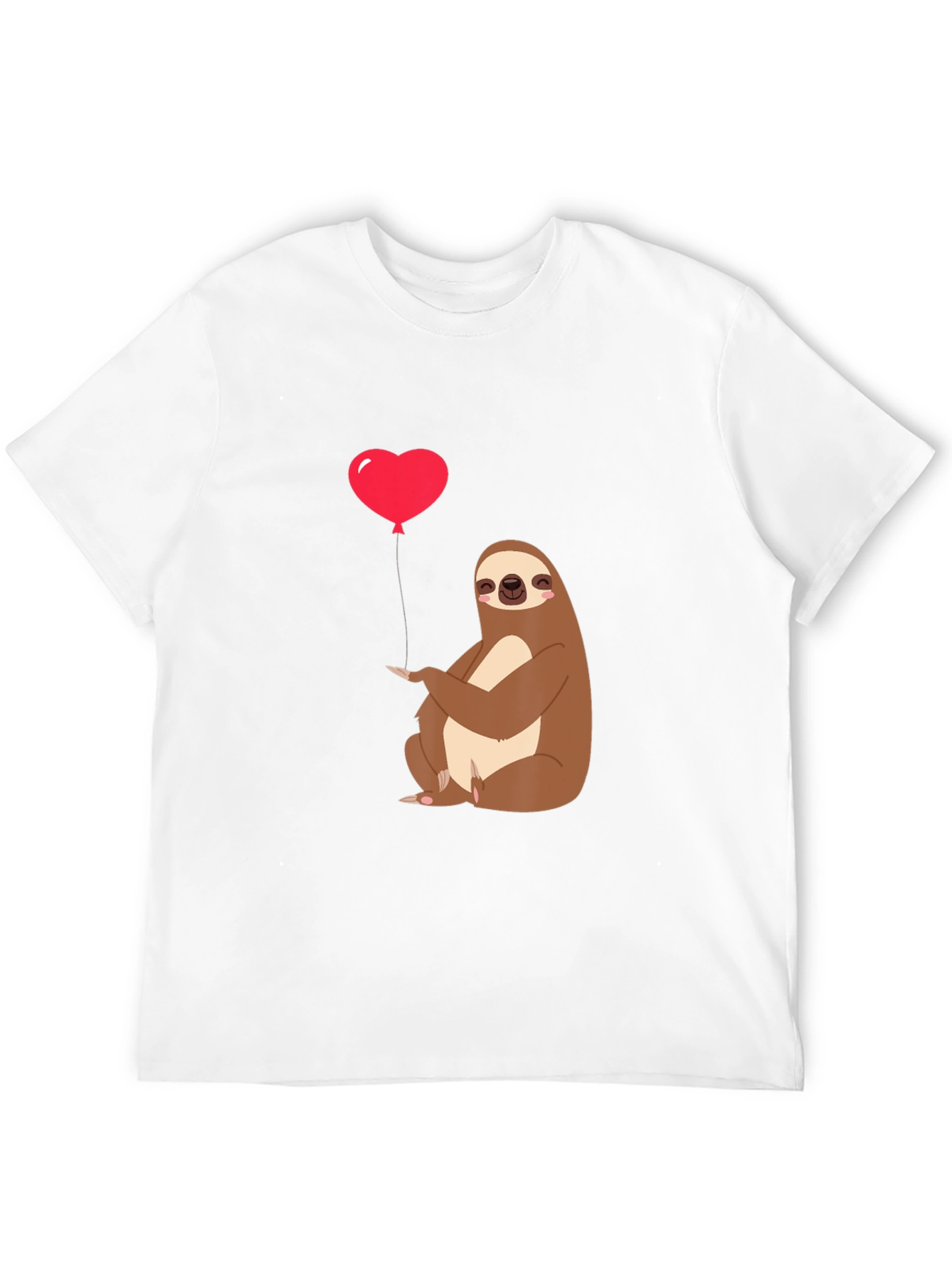 Sloth Heart Balloon Graphic Tee - Black