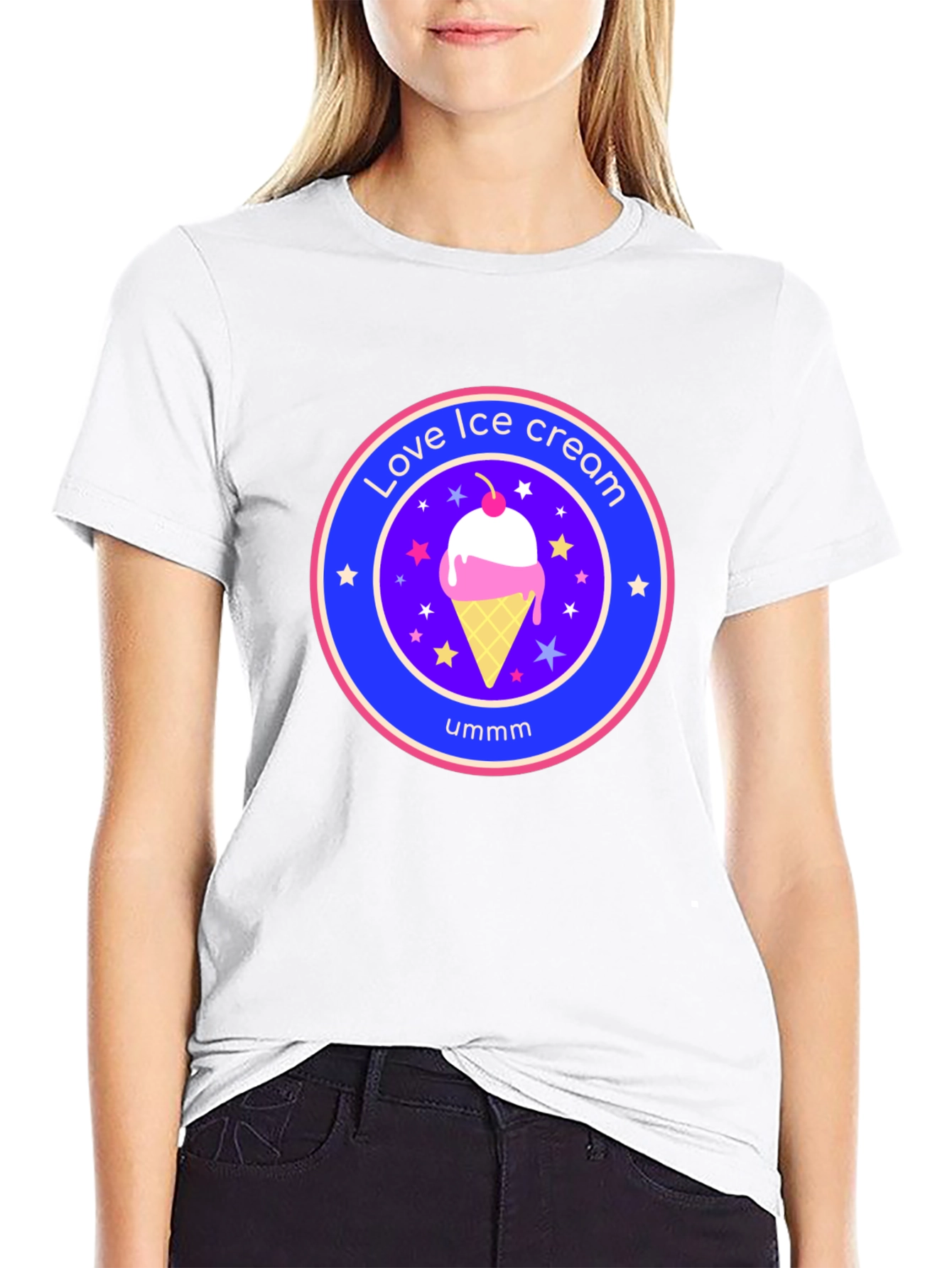 Love Ice Cream Graphic Tee - Novelty T-Shirt