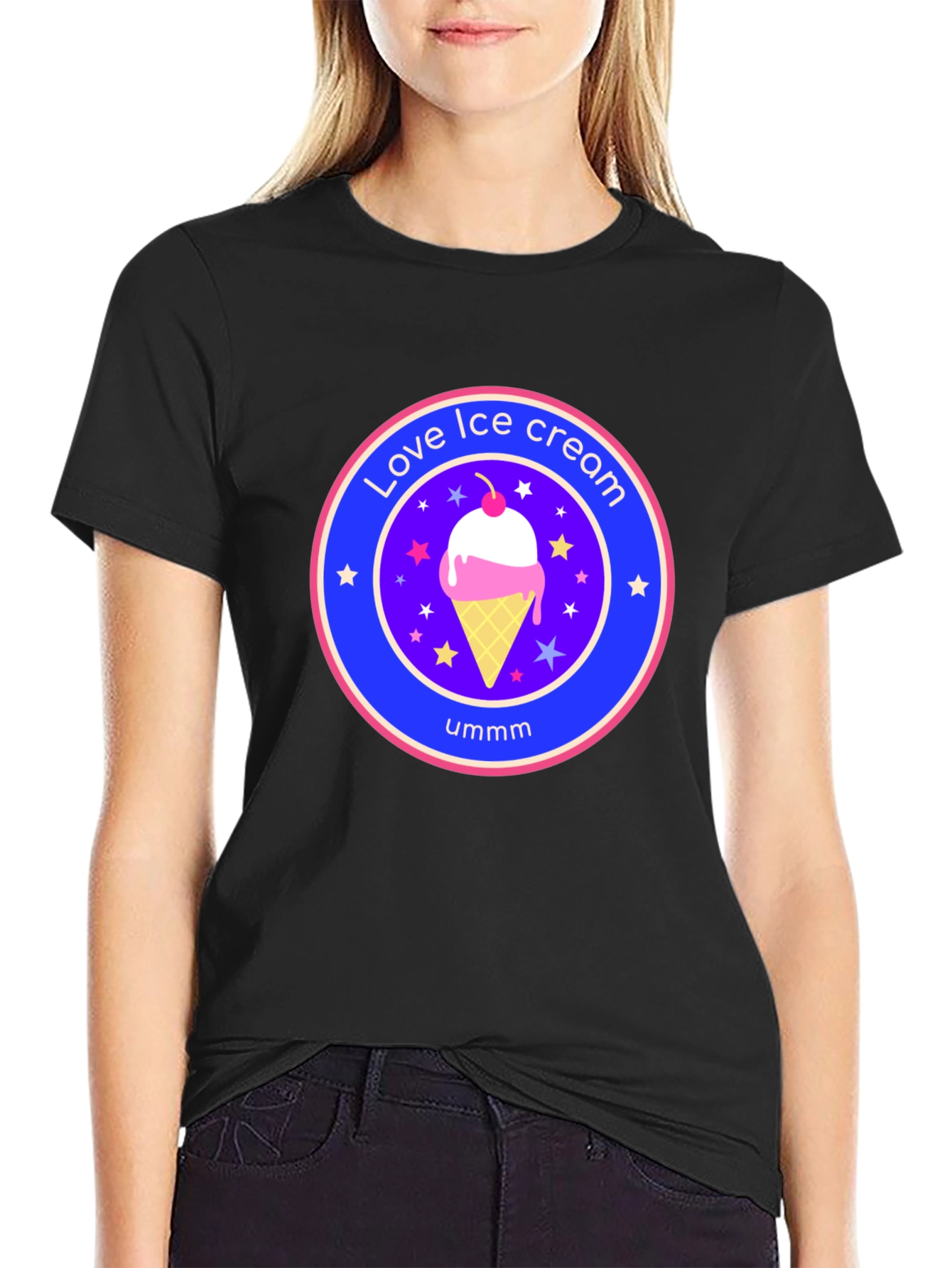 Love Ice Cream Graphic Tee - Novelty T-Shirt