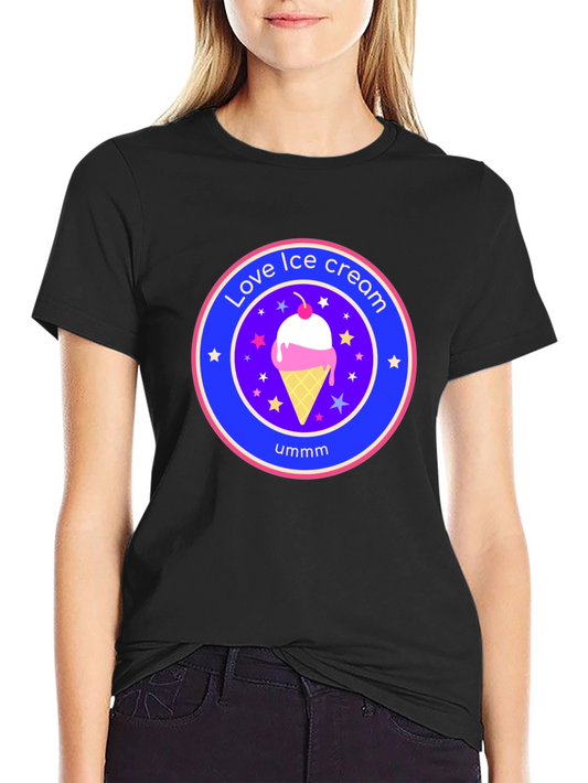 Love Ice Cream Graphic Tee - Novelty T-Shirt