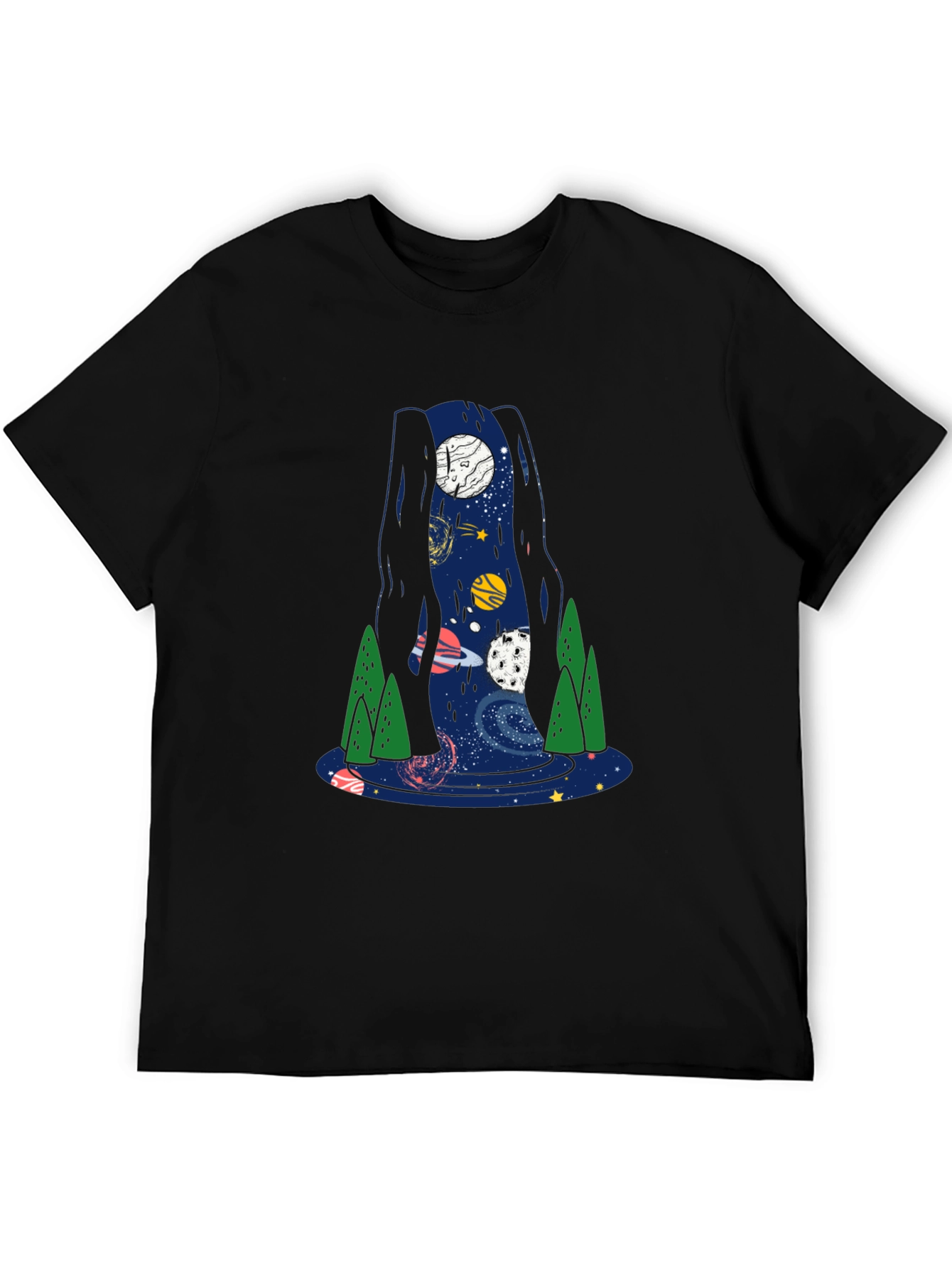 Space Waterfall Graphic T-Shirt