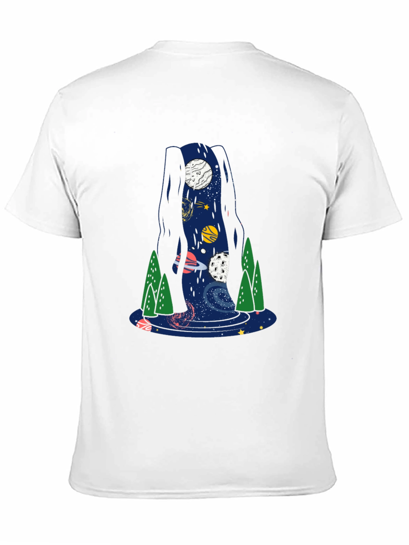 Space Waterfall Graphic T-Shirt
