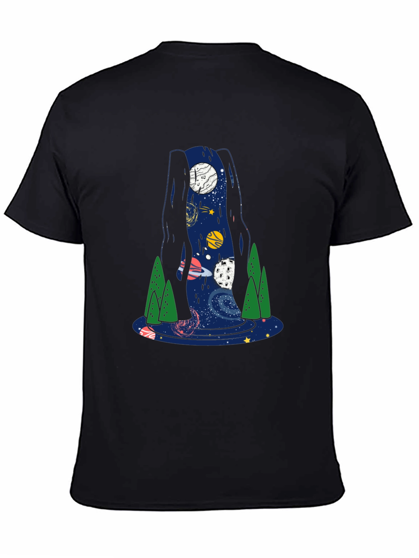 Space Waterfall Graphic T-Shirt