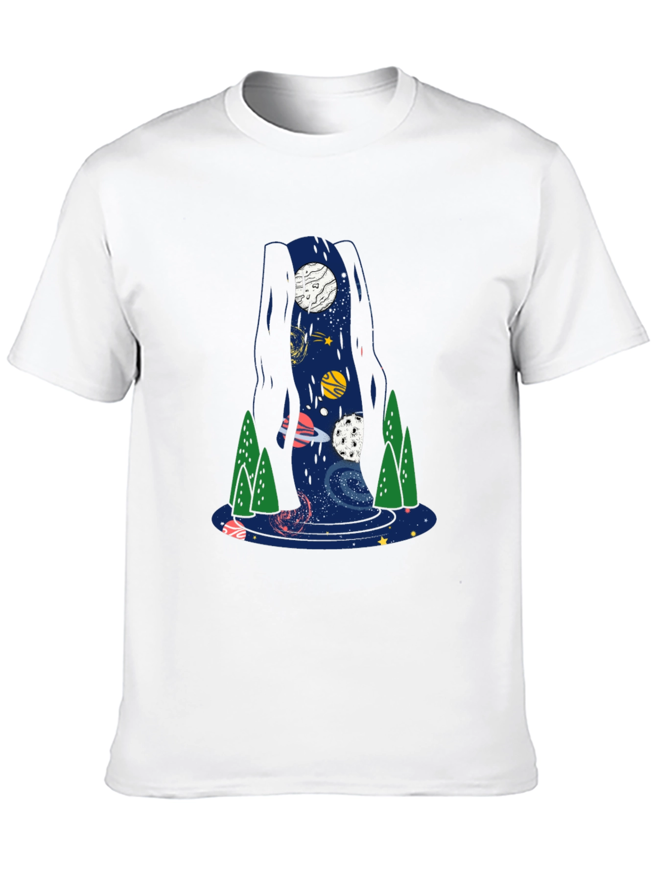 Space Waterfall Graphic T-Shirt