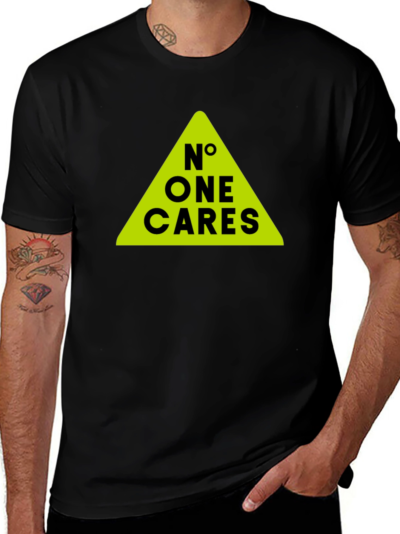 No One Cares T-Shirt - Bold Graphic Tee