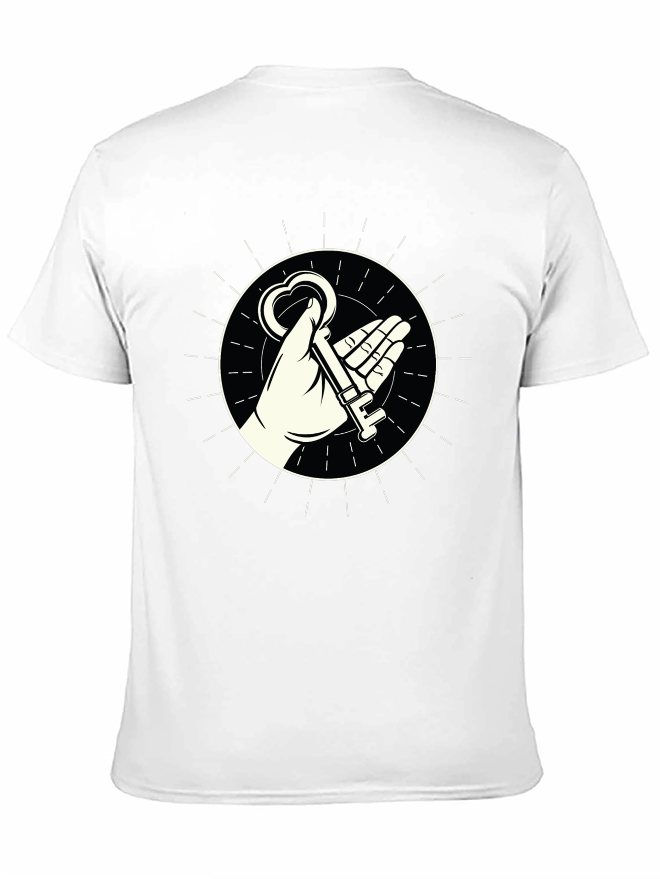 Mystic Key Graphic Tee - Black Cotton Blend
