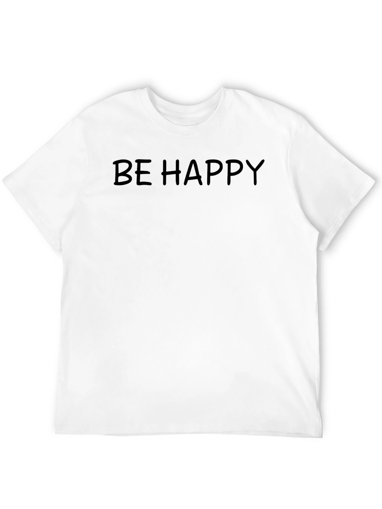 Be Happy Black Graphic Tee