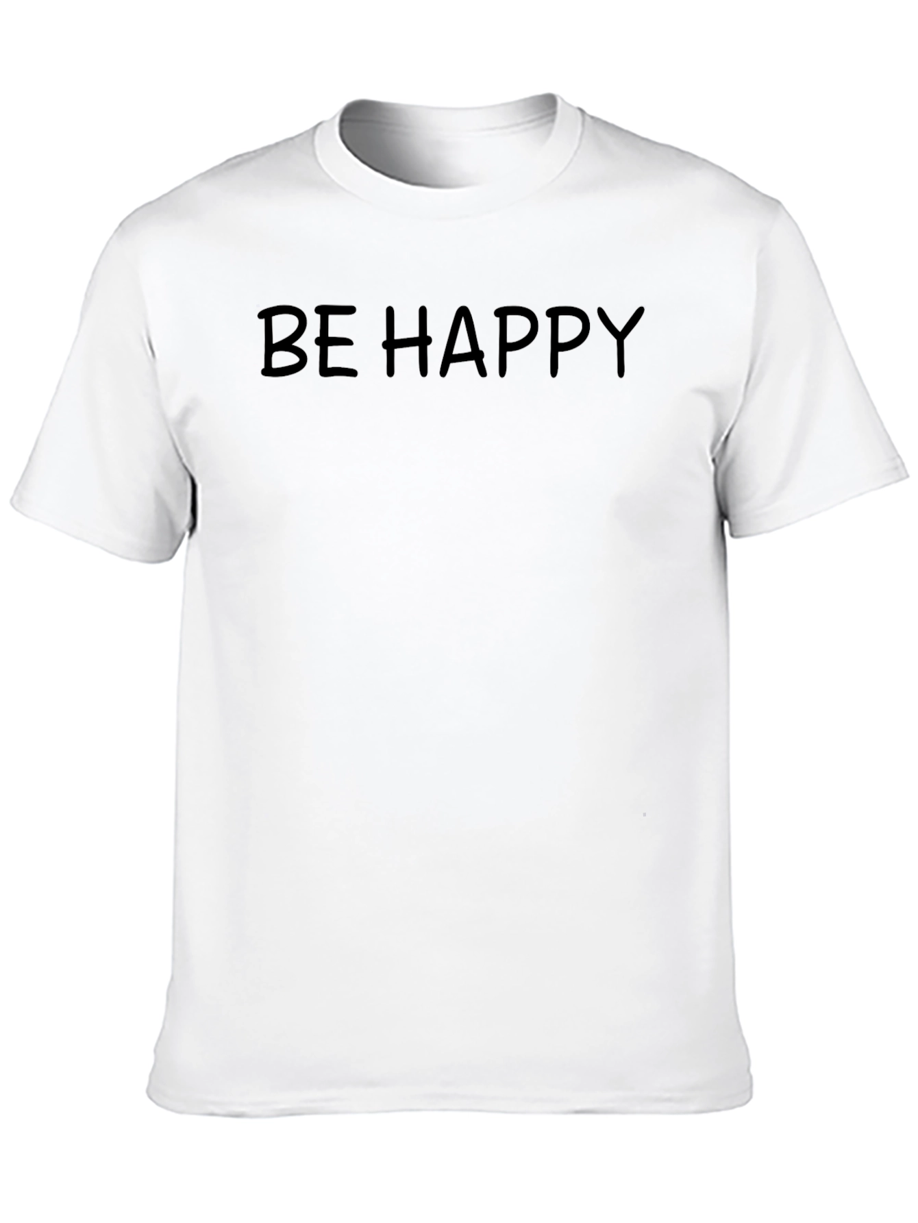 Be Happy Black Graphic Tee