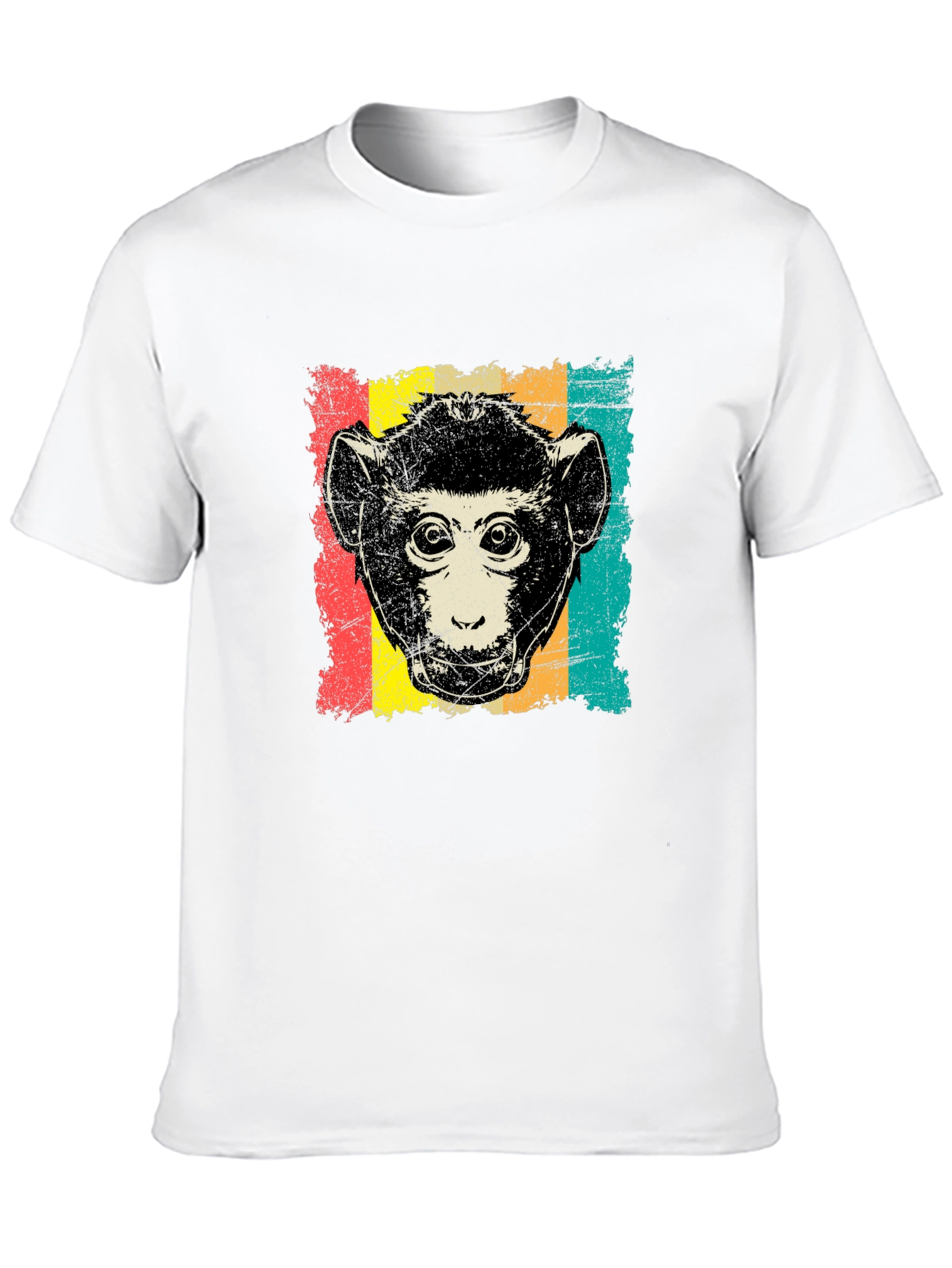 Retro Monkey Graphic T-Shirt - Black