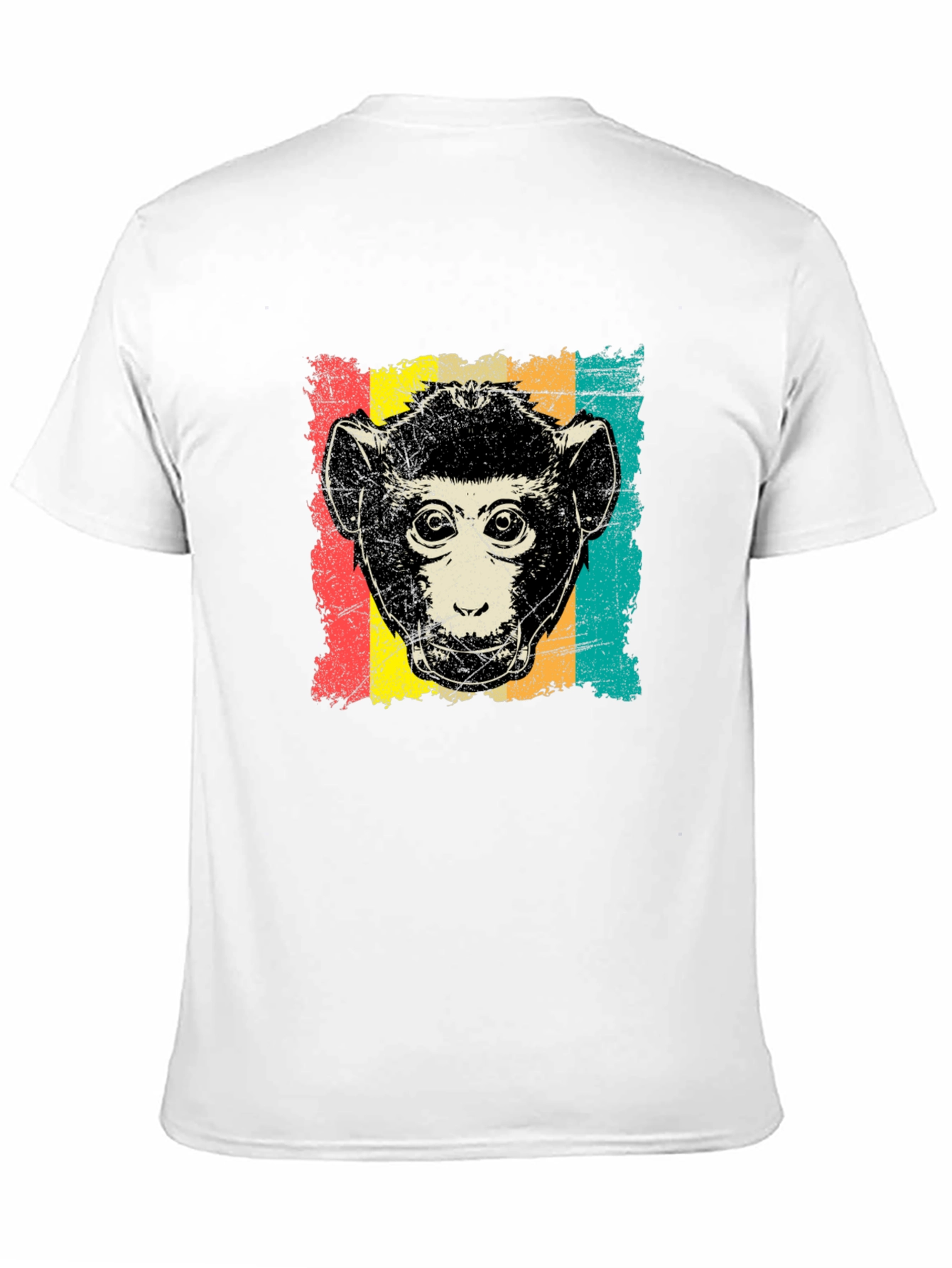 Retro Monkey Graphic T-Shirt - Black