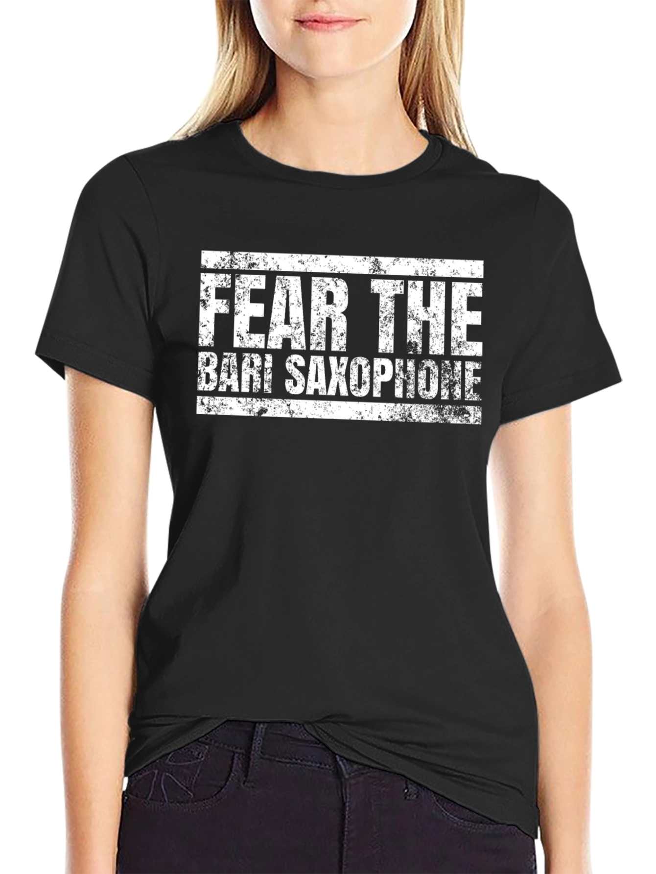 Fear The Bari Saxophone Black T-Shirt
