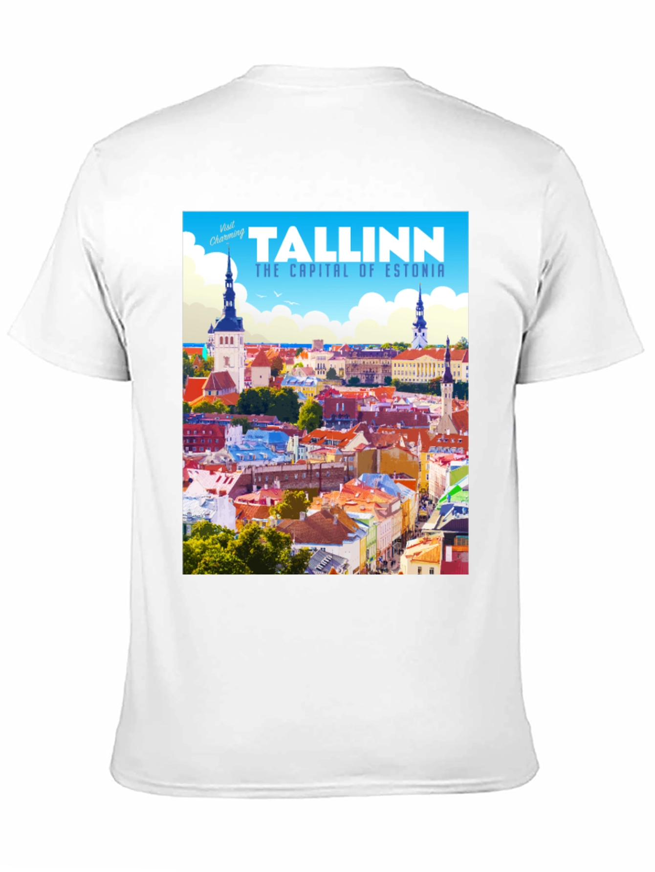 Tallinn Estonia Travel T-Shirt - Black