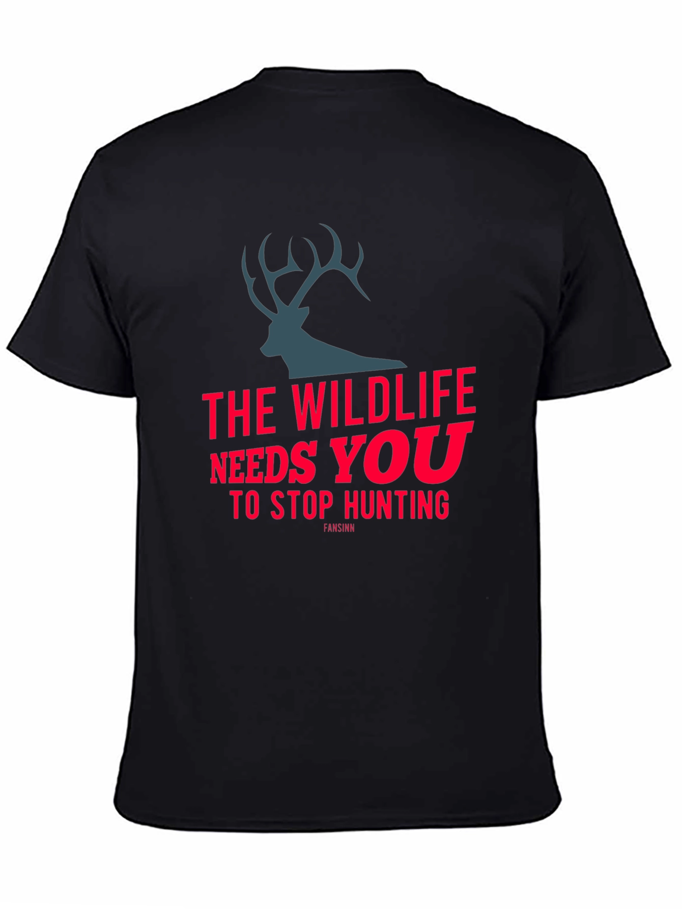 Wildlife Needs You Stop Hunting Black T-Shirt