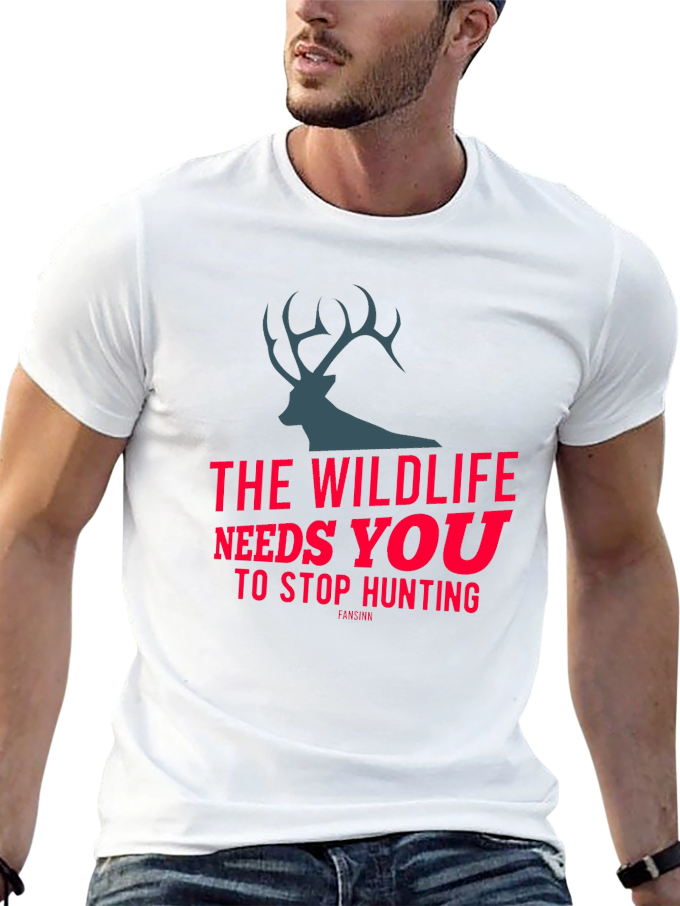 Wildlife Needs You Stop Hunting Black T-Shirt