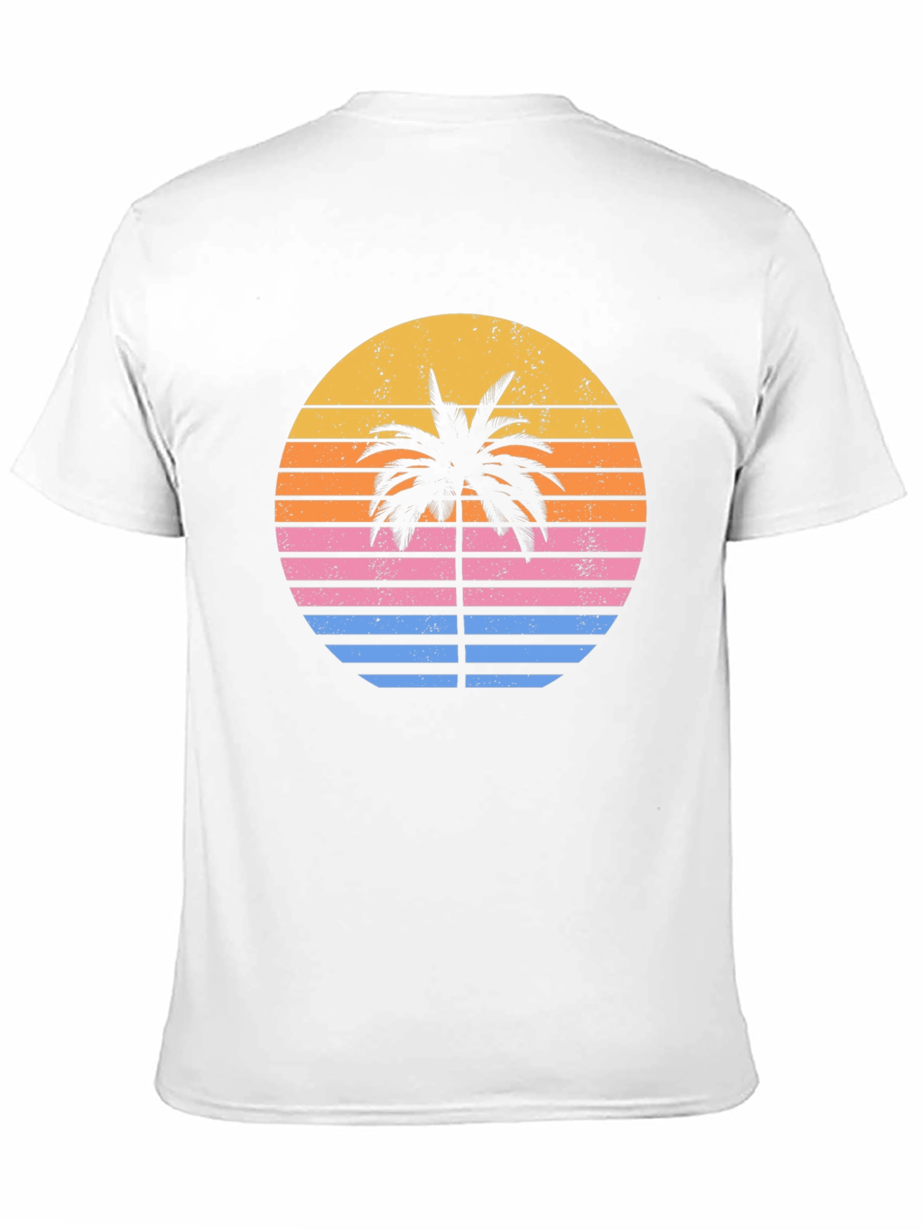 Retro Sunset Palm Tree Graphic T-Shirt