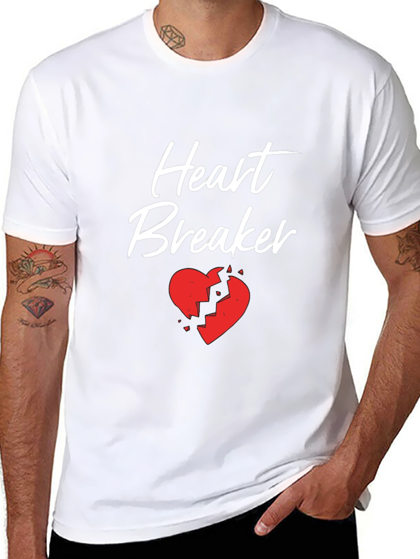 Heart Breaker Graphic Tee - Black