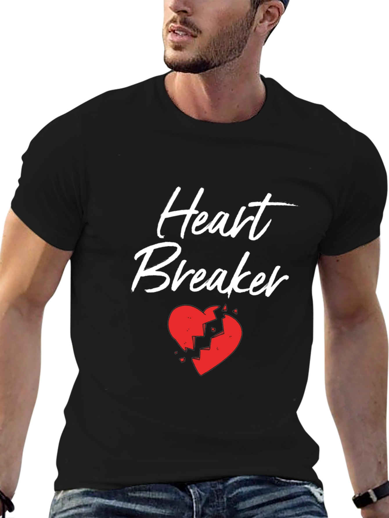 Heart Breaker Graphic Tee - Black