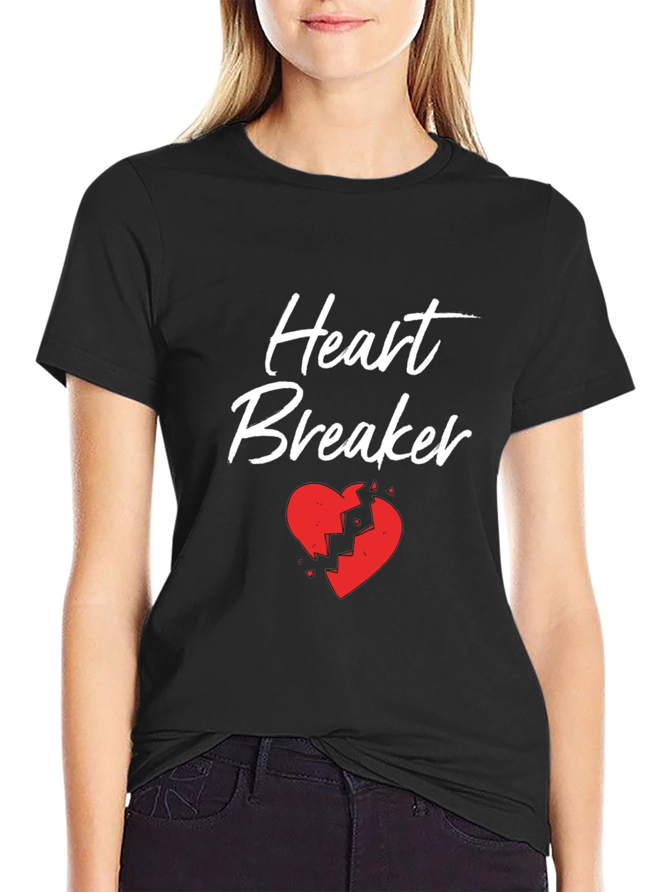 Heart Breaker Graphic Tee - Black