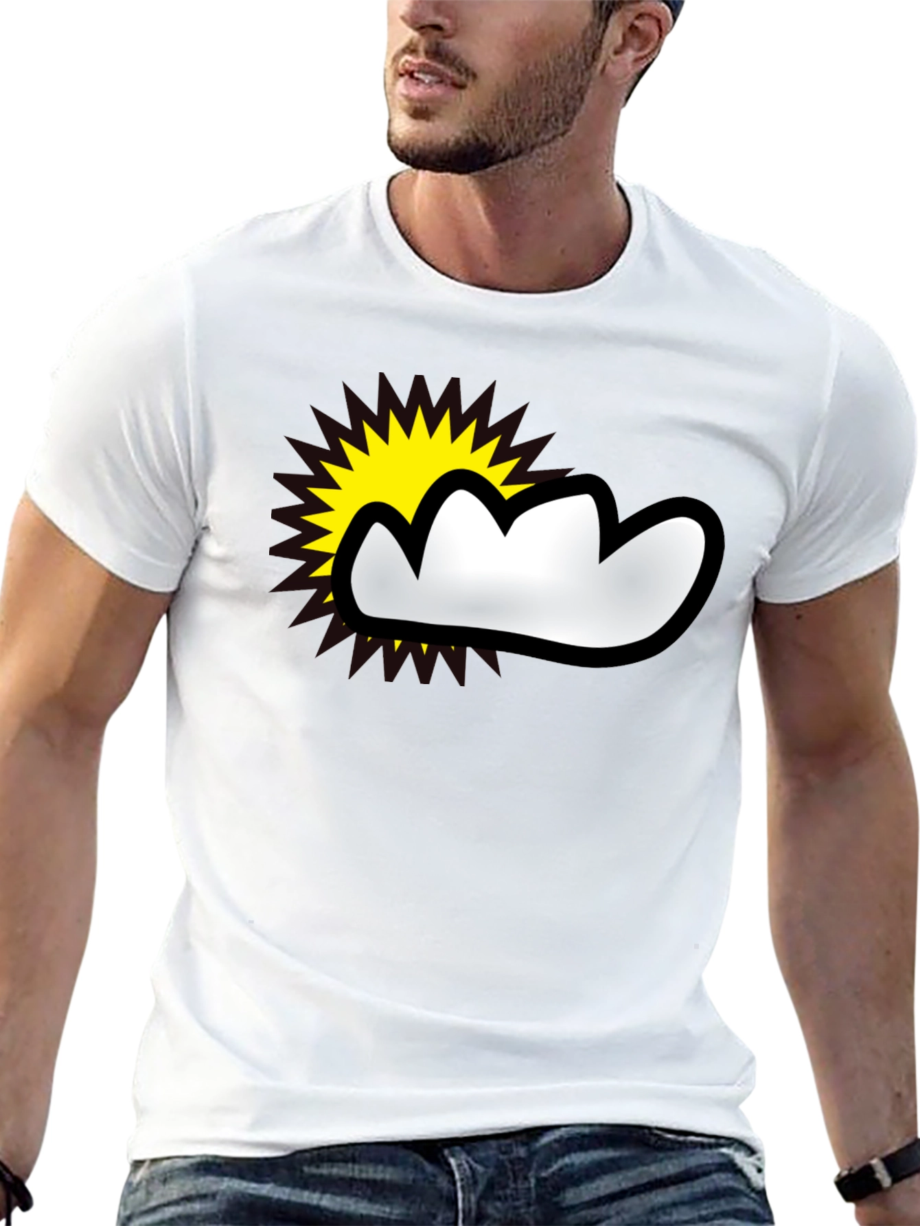 Sunny Cloud Graphic T-Shirt - Weather Fun
