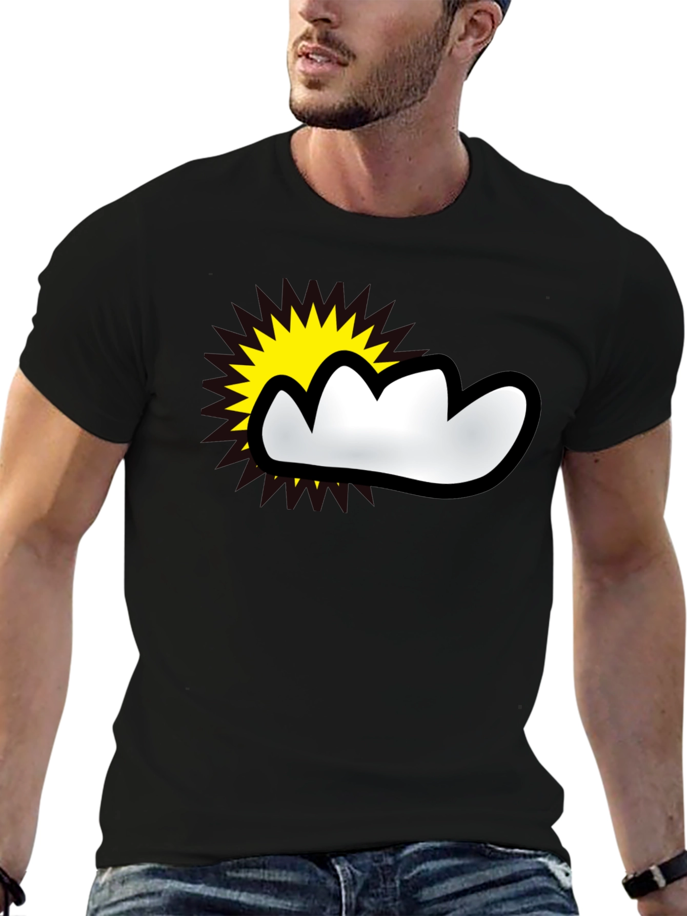 Sunny Cloud Graphic T-Shirt - Weather Fun